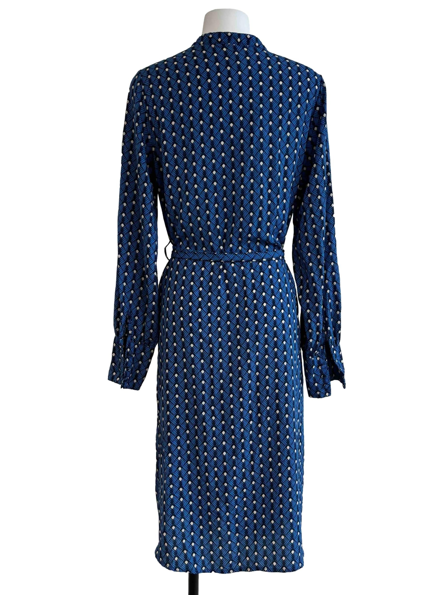 Cobalt Blue Printed Midi Dress