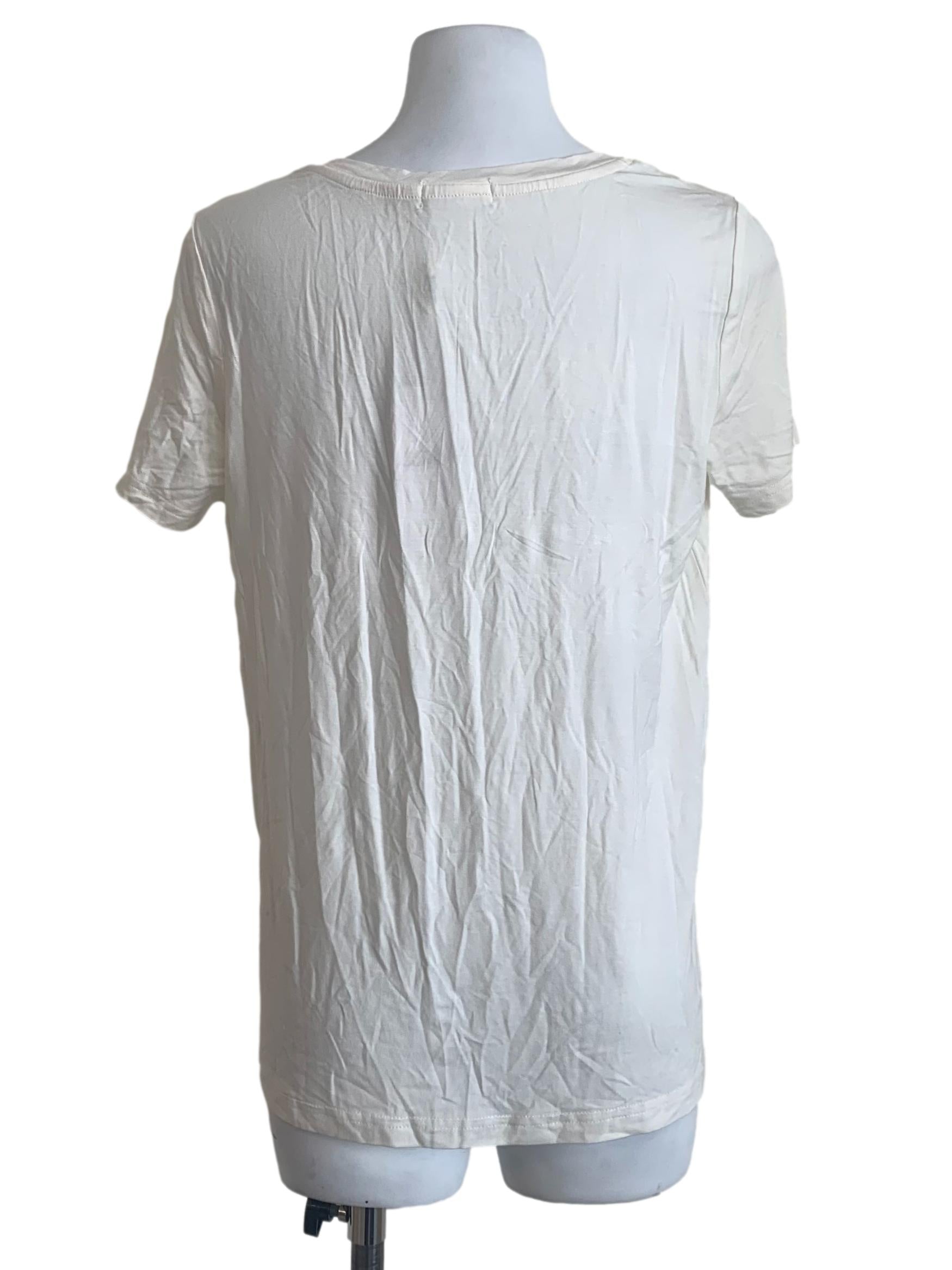 Alabaster White V Neck Top