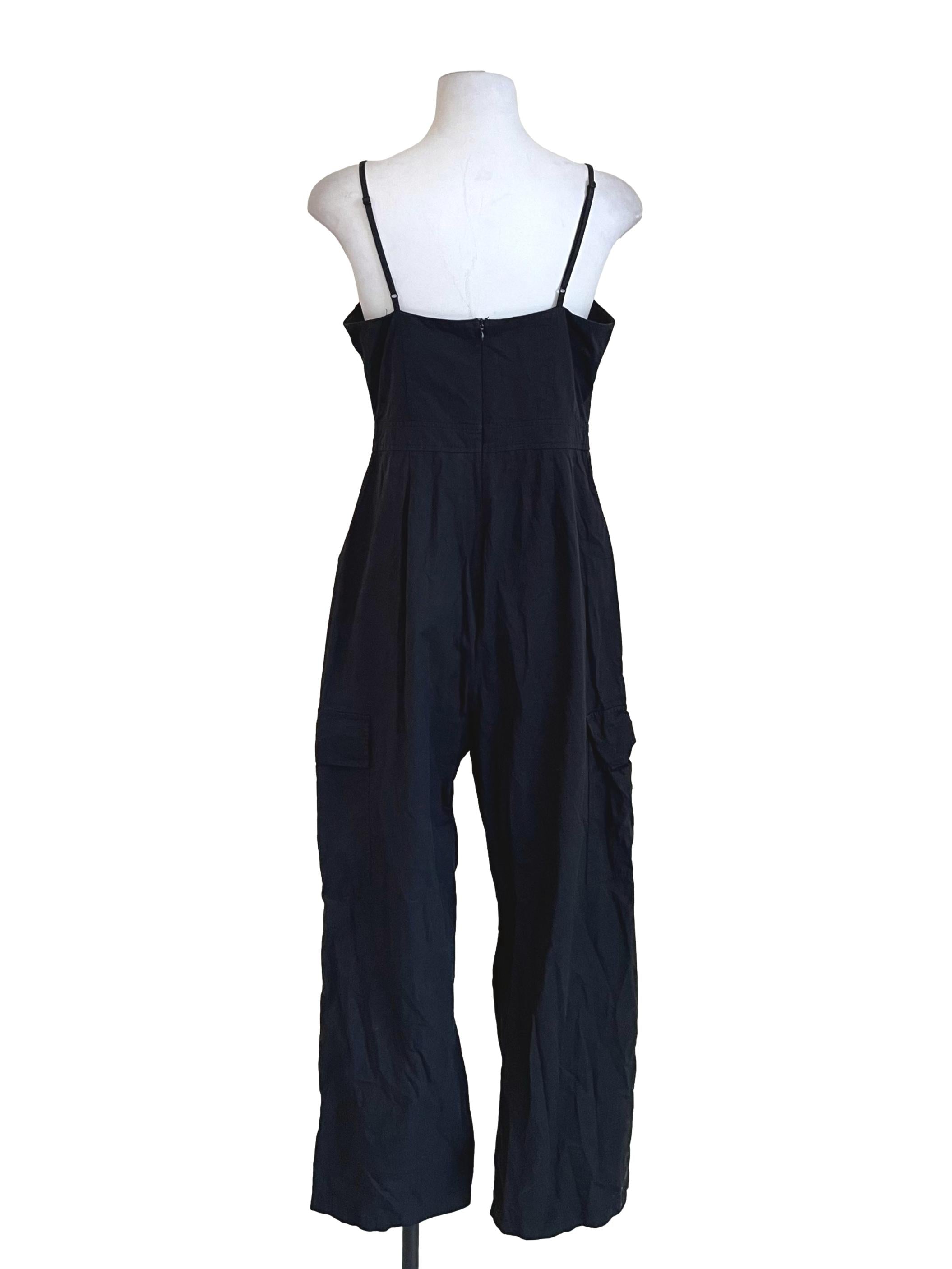 Black Cargo Cami Jumpsuit