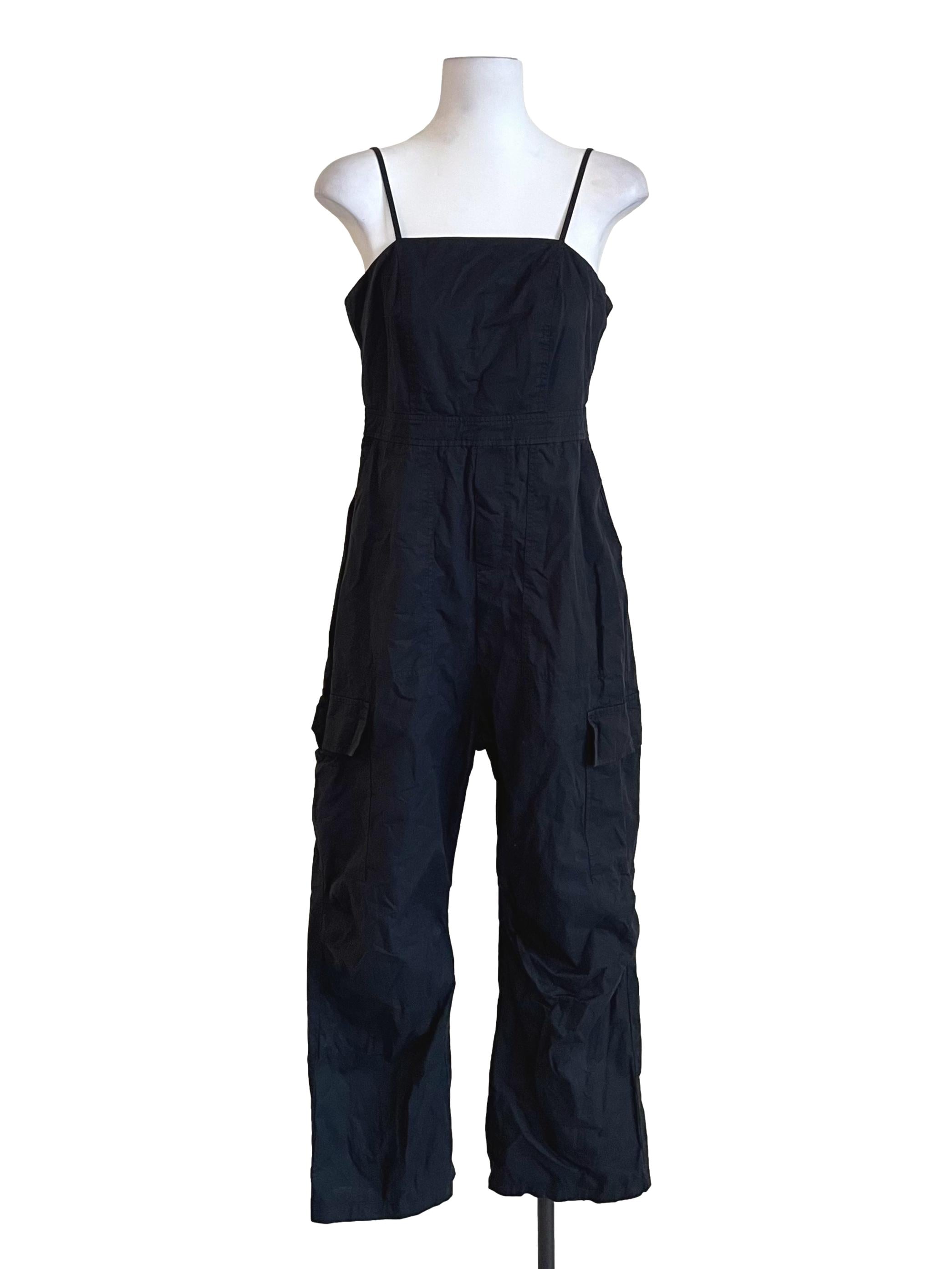 Black Cargo Cami Jumpsuit