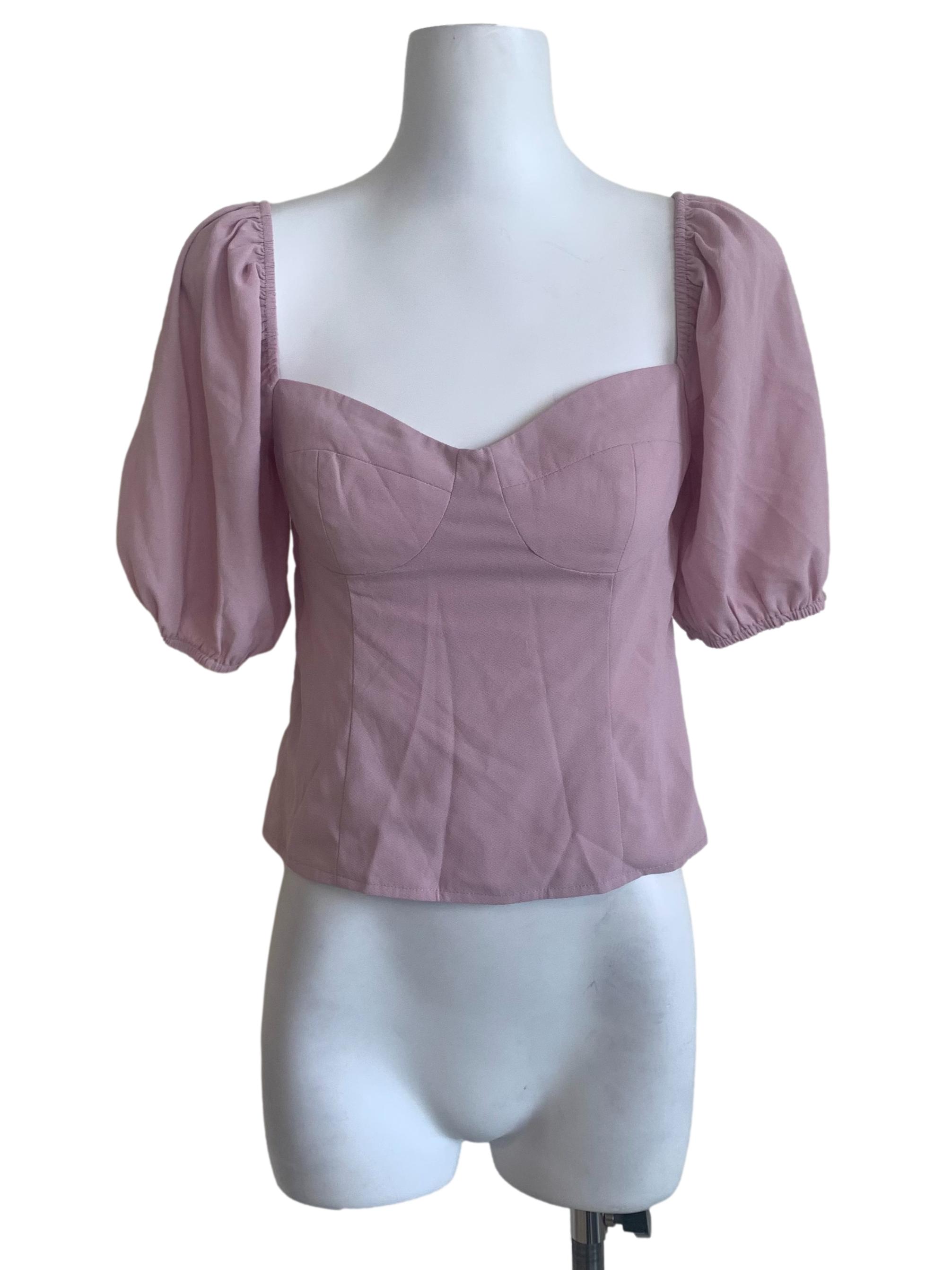 Heather Purple Smocked Top