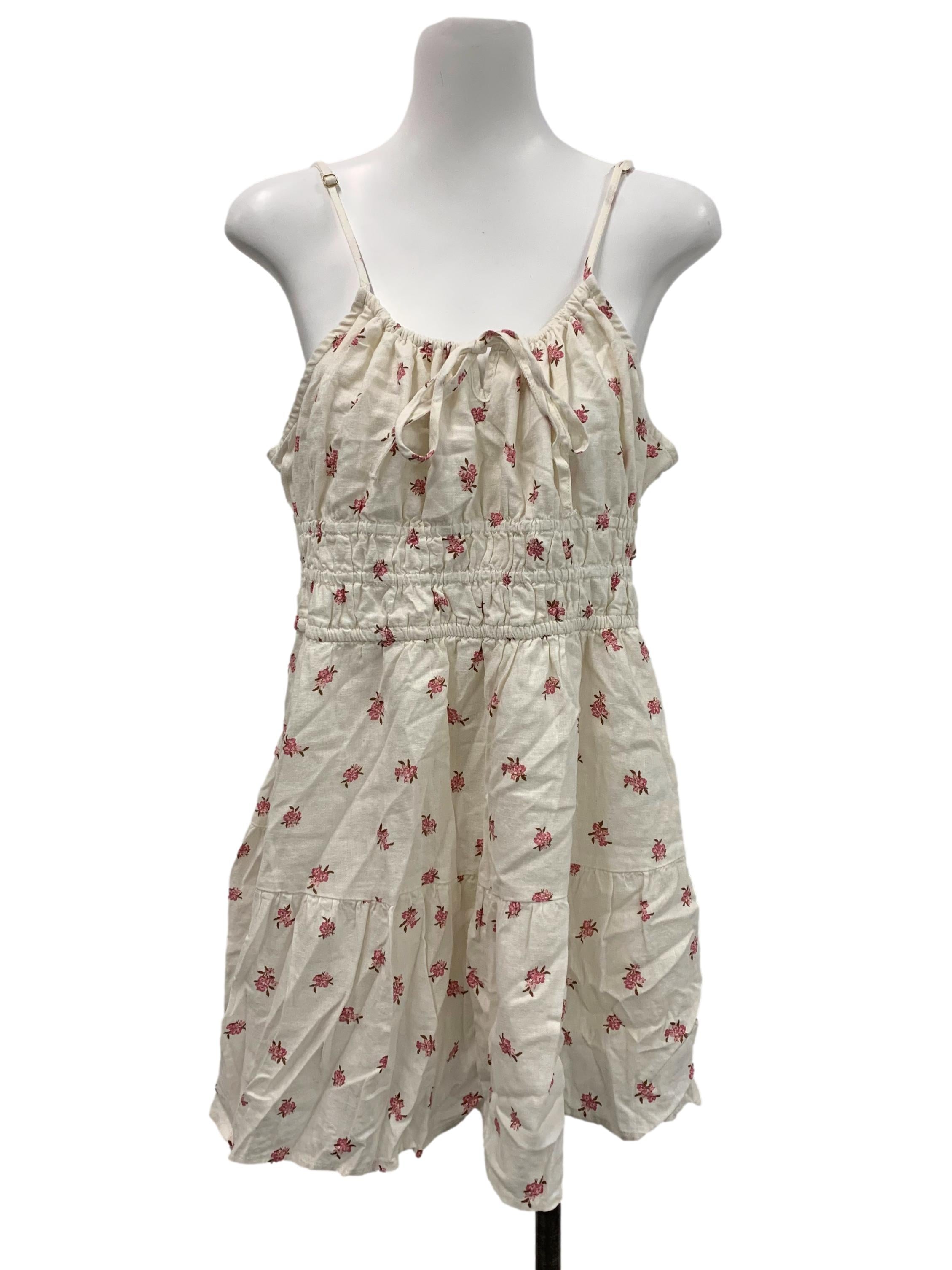 Cotton On Cream Pink Floral Dress | REFASH