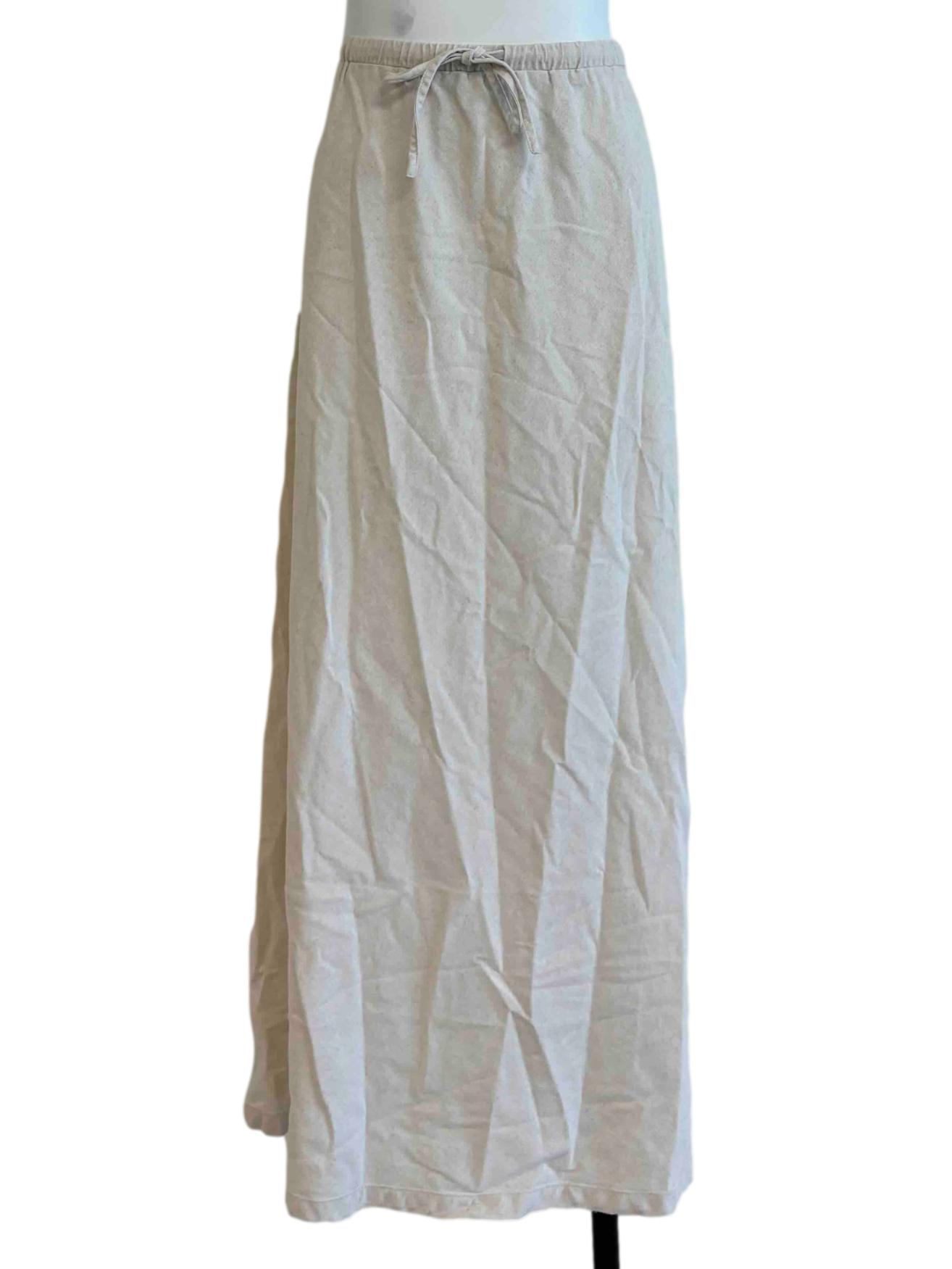 Daisy White Relaxed Linen Skirt