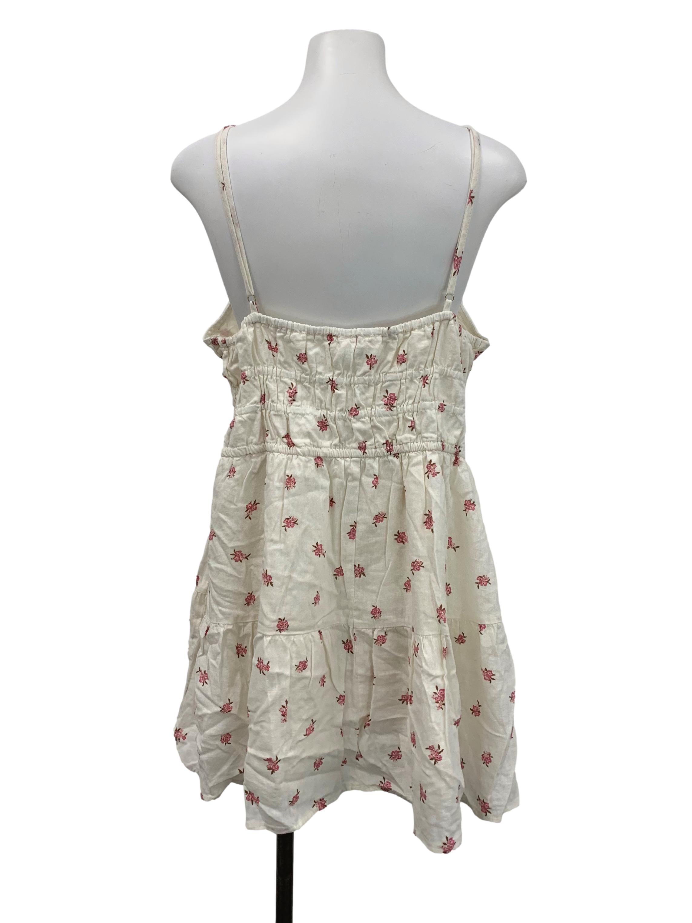 Cotton On Cream Pink Floral Dress | REFASH
