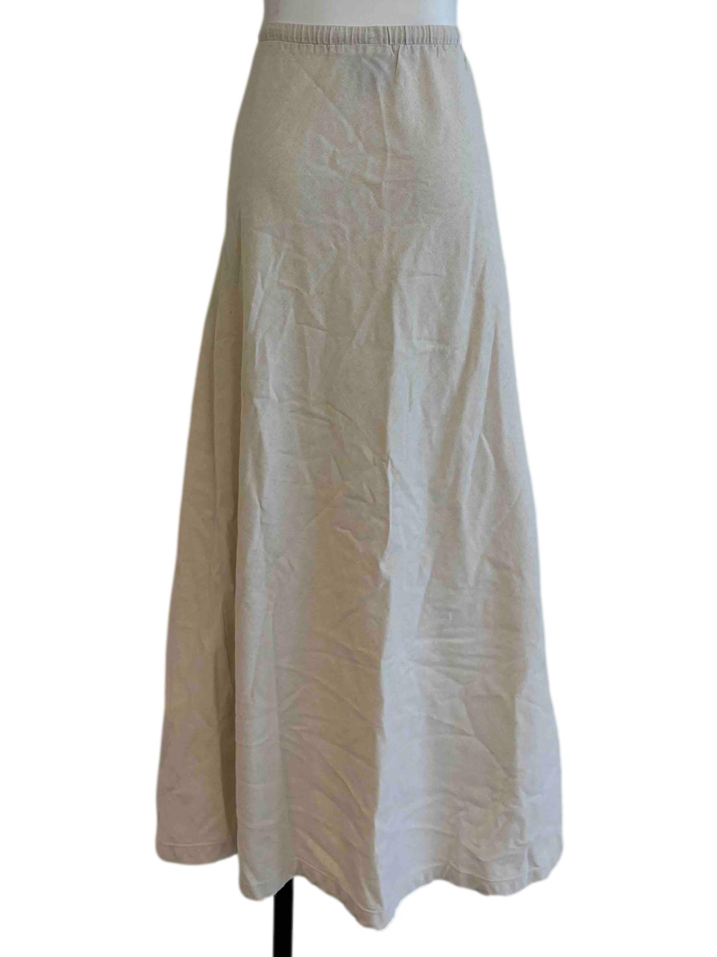 Daisy White Relaxed Linen Skirt