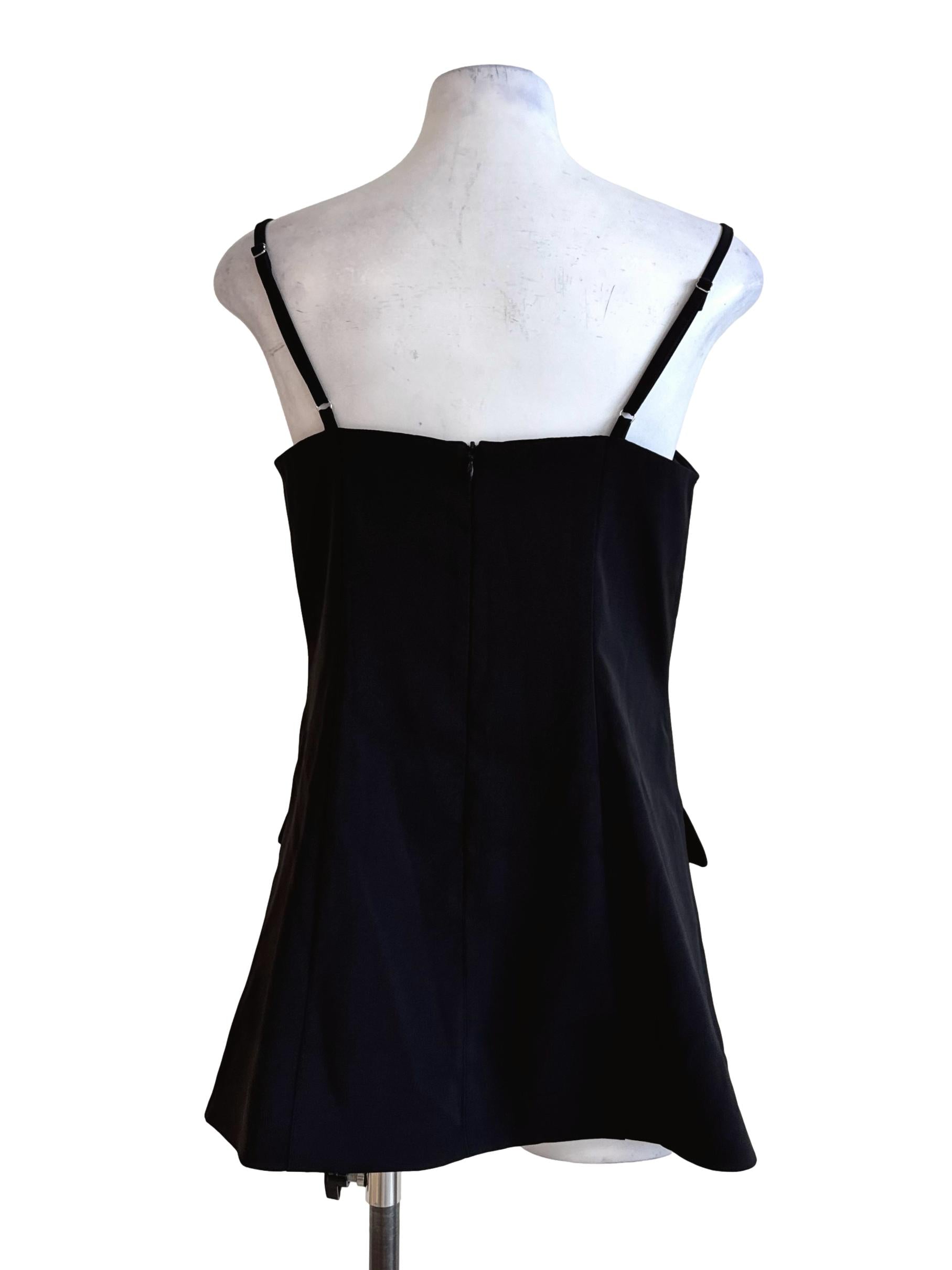 Oil Black Sleeveless Top