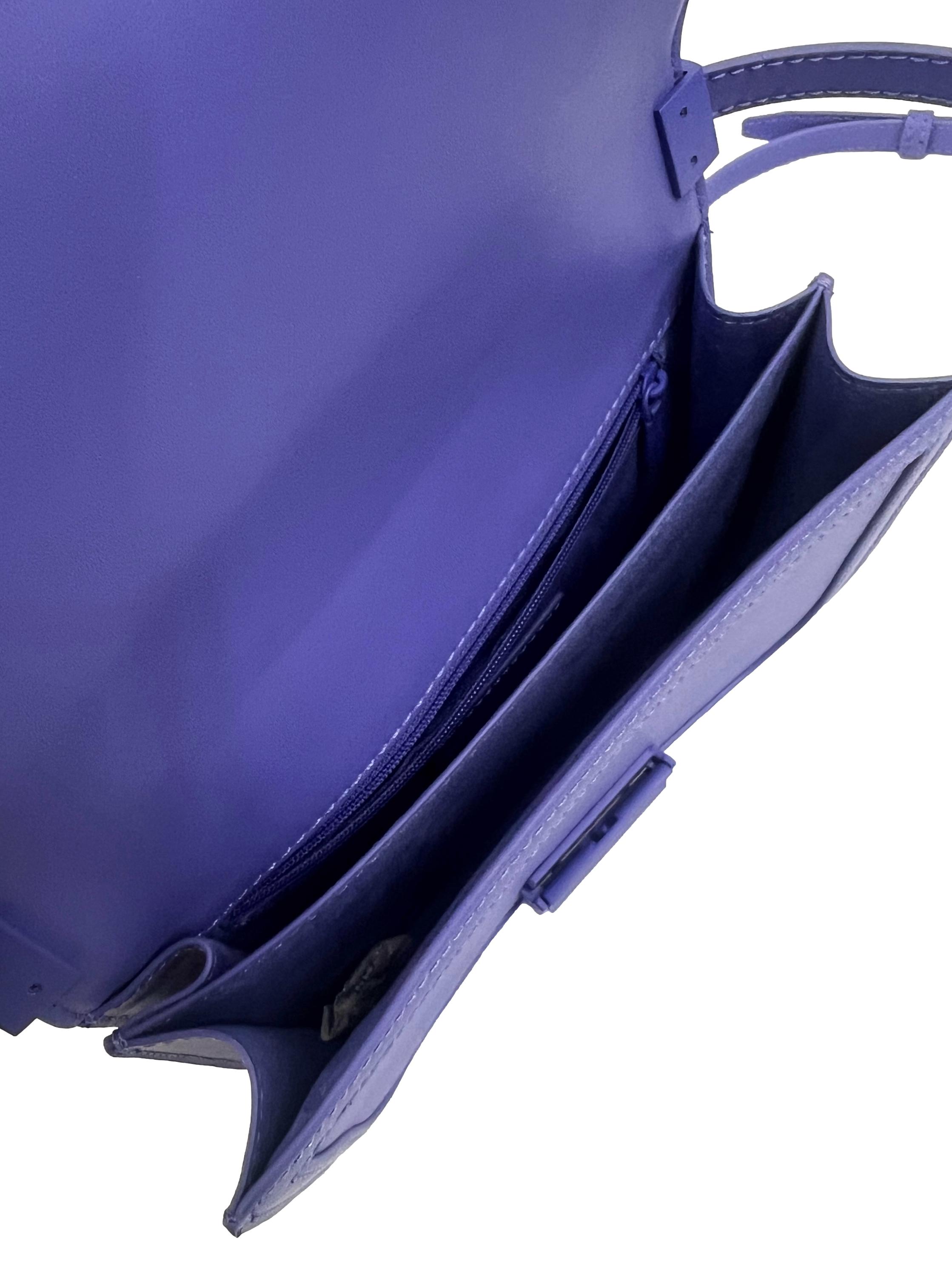 Blue Purple Pu Leather Crossbody Bag Csn