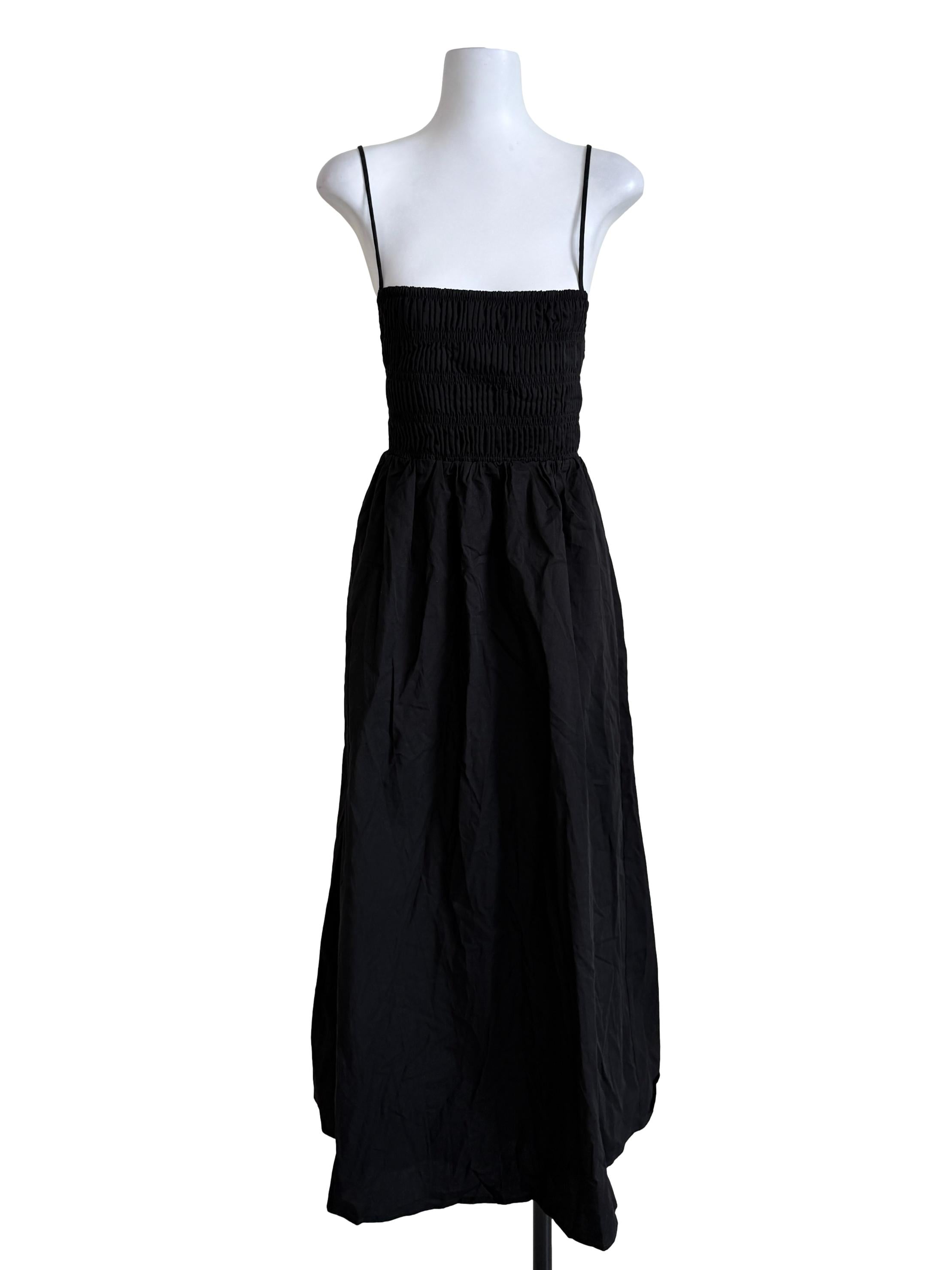 Black Open Back Babydoll Dress