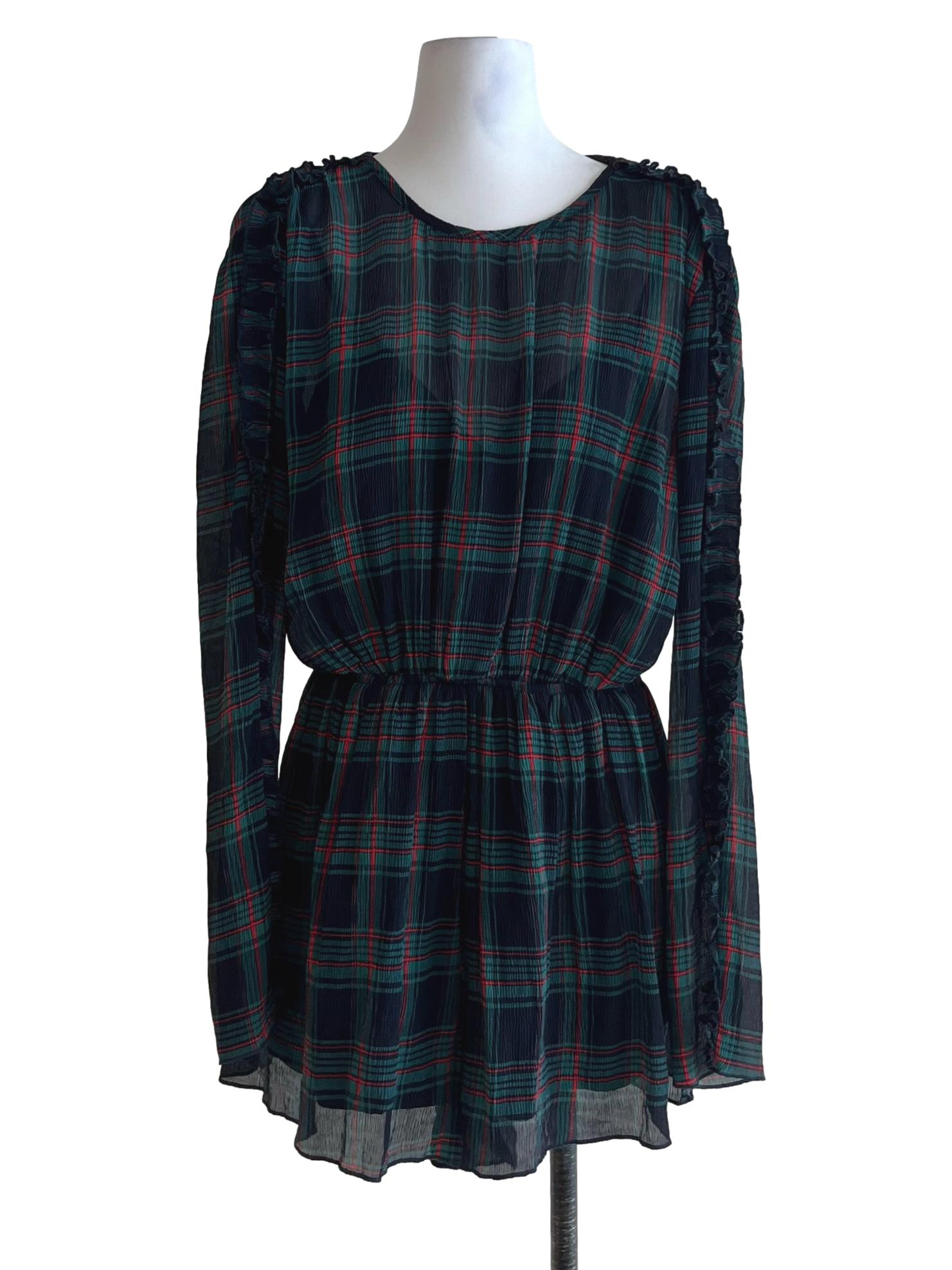 Pine Green Tartan Romper