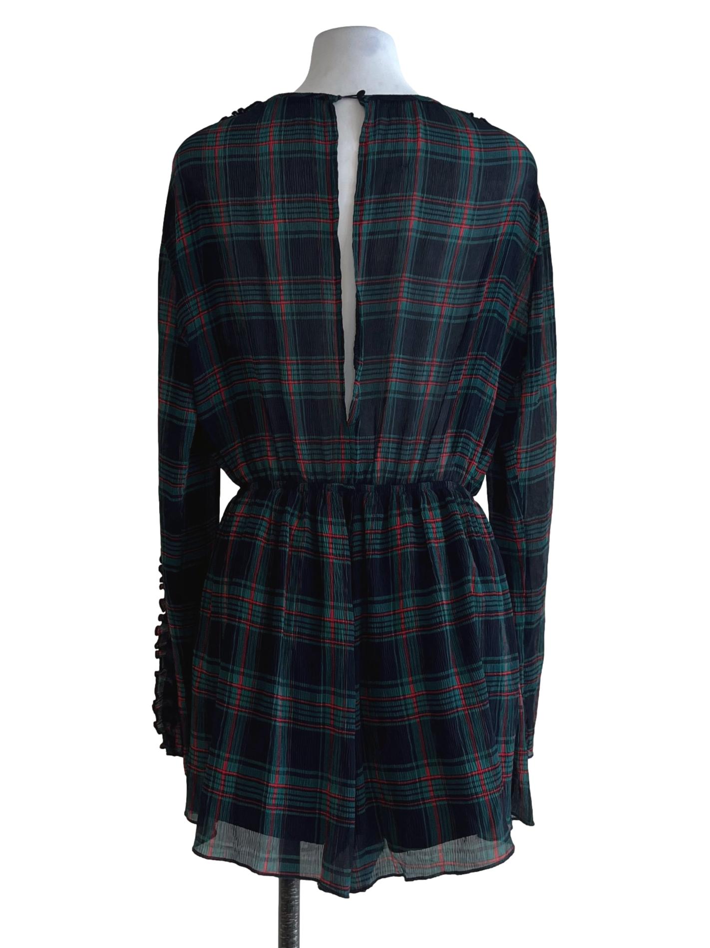 Pine Green Tartan Romper