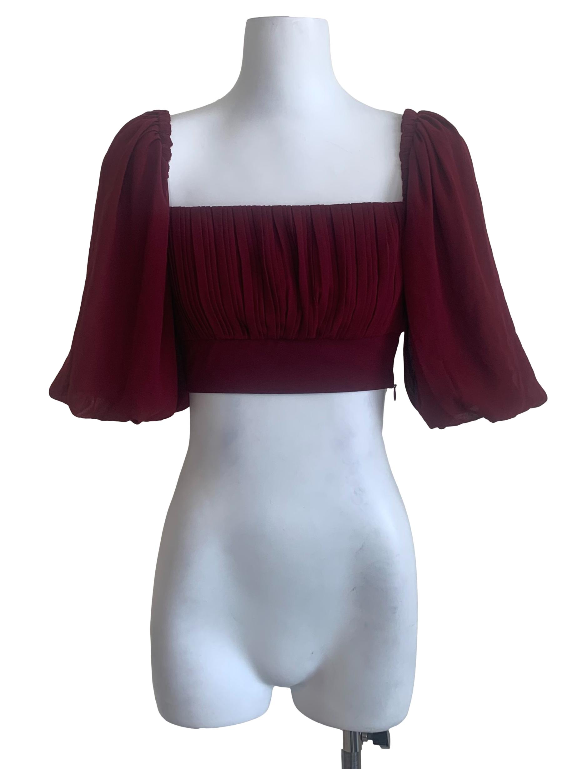 Sangria Smocked Top