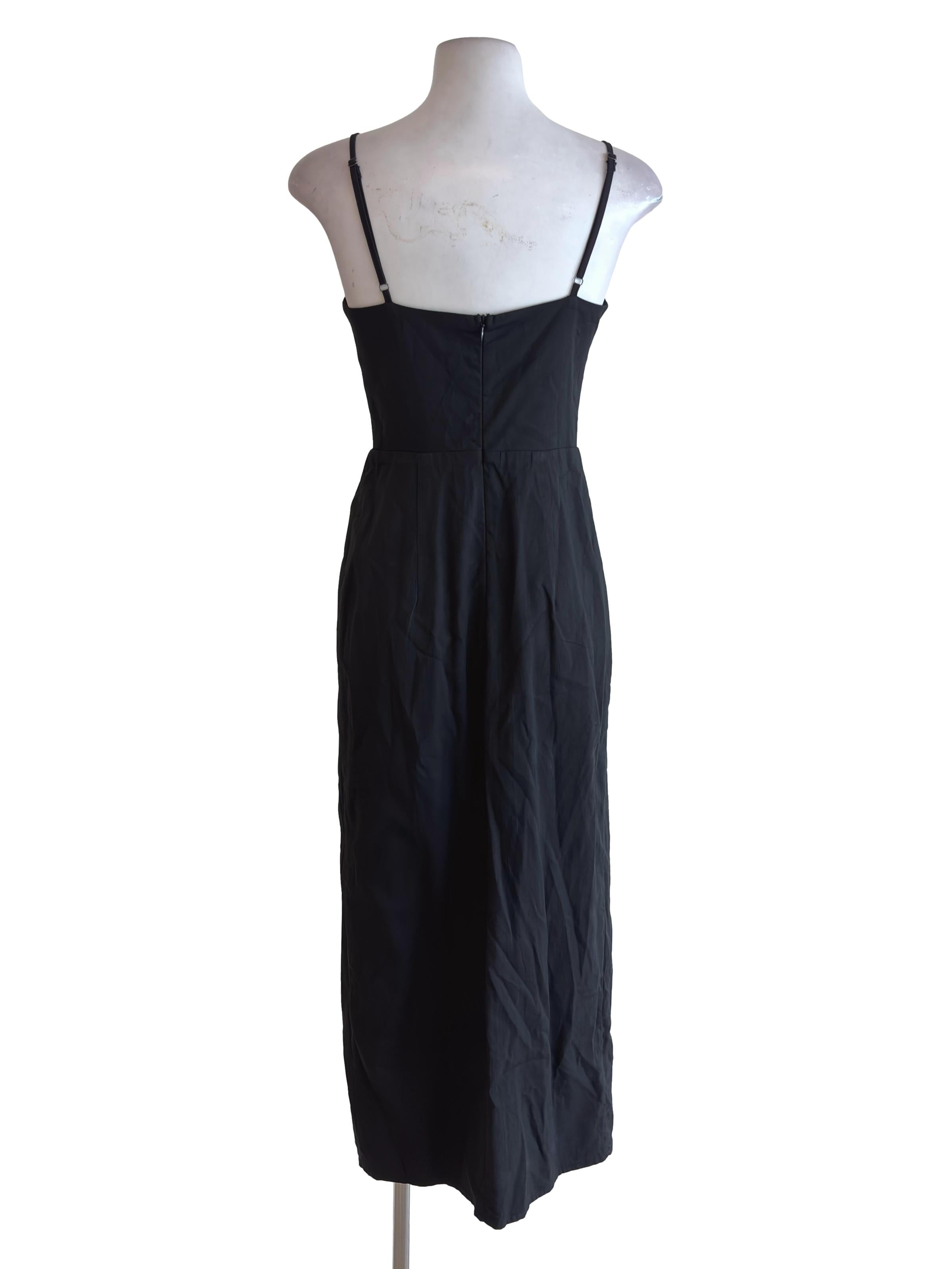 Black Side Slit Slip Dress TTR