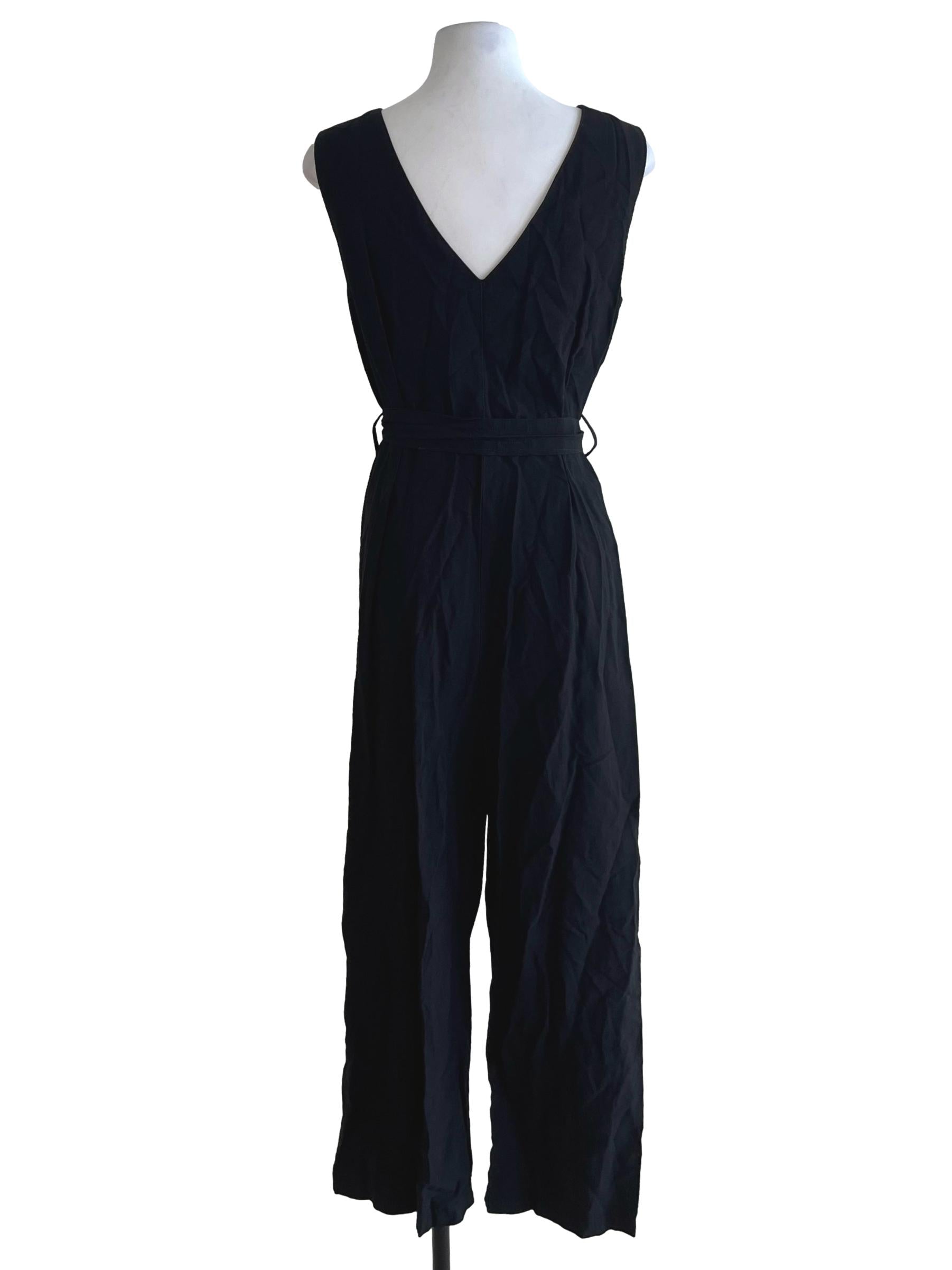 Black V-Neckline Jumpsuit
