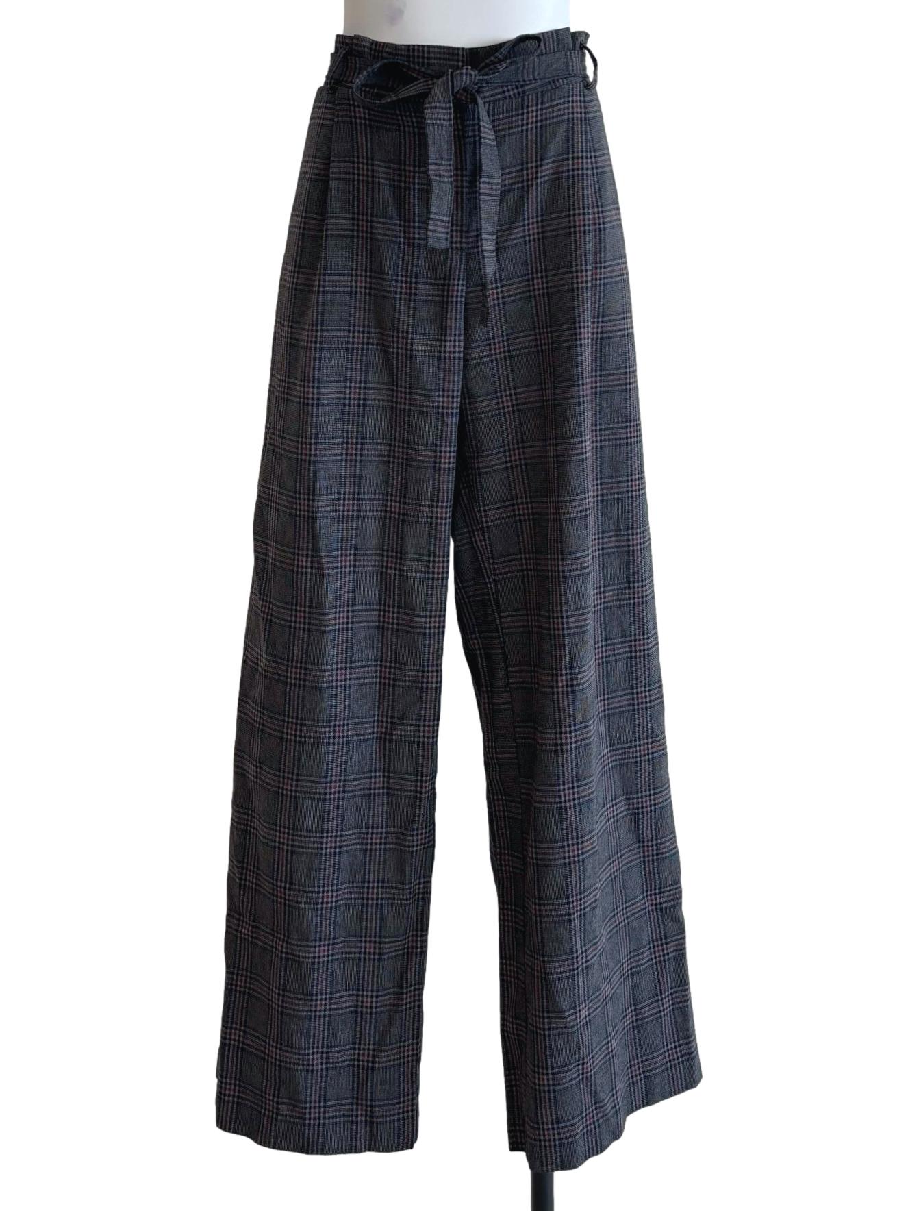 Anchor Grey Straight Plaid Pants