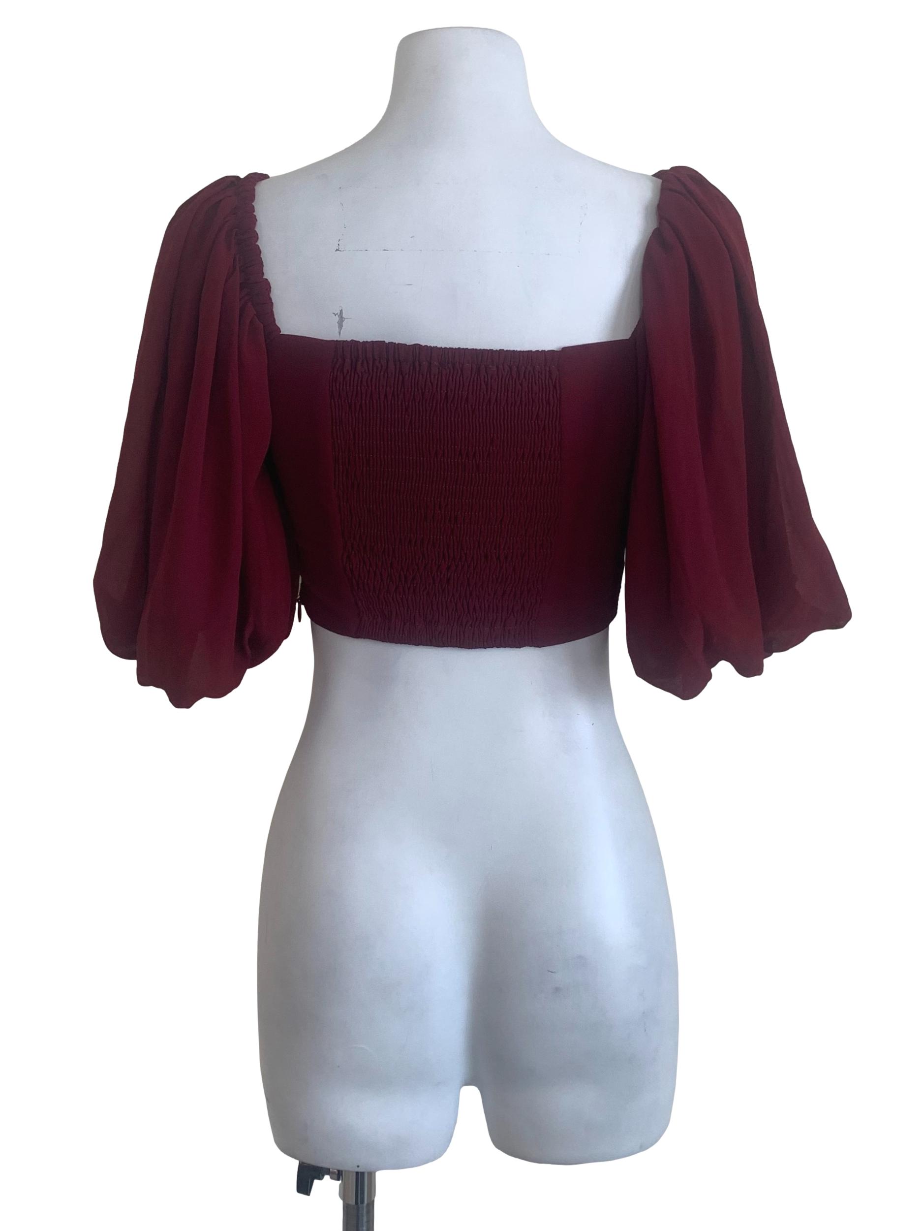 Sangria Smocked Top