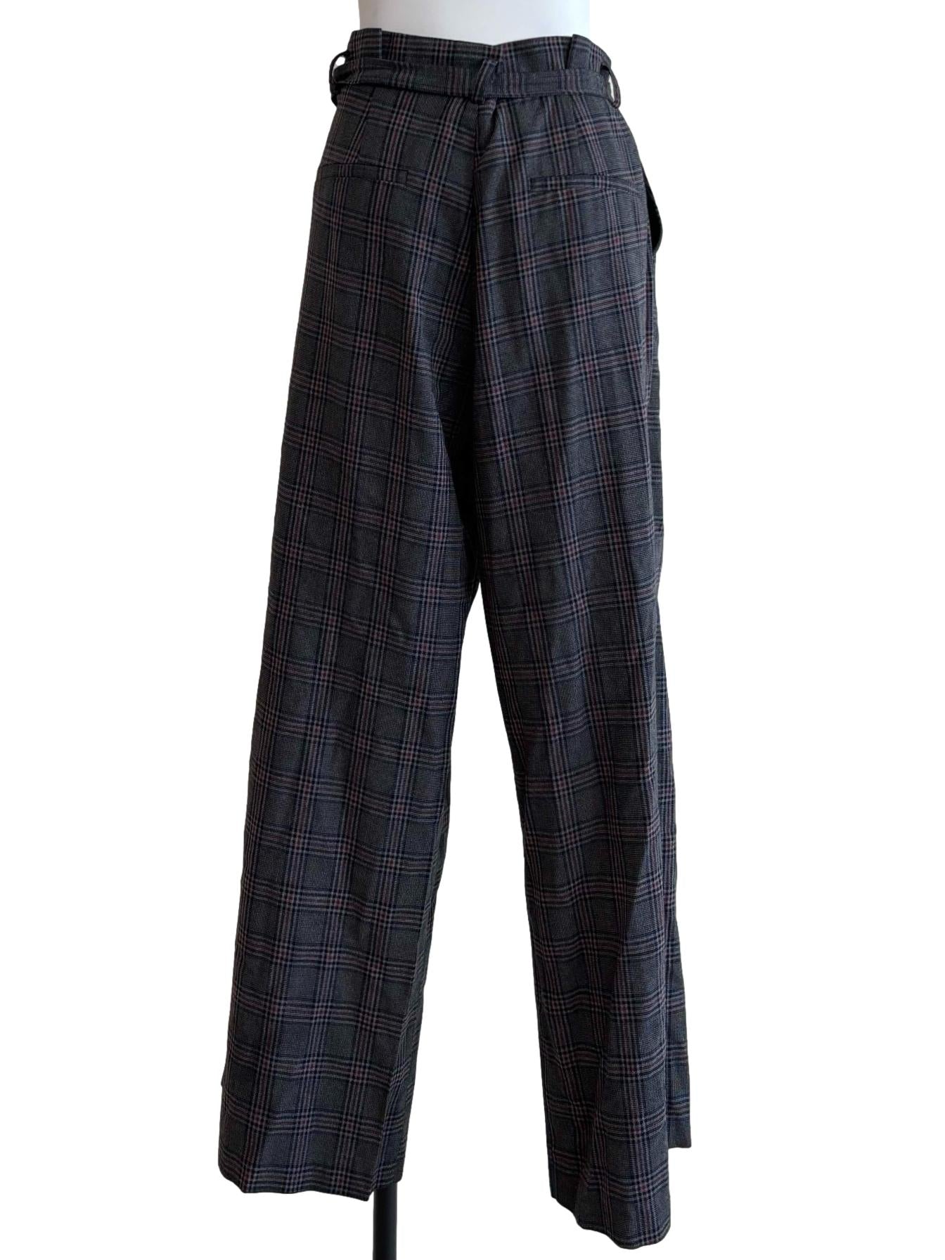 Anchor Grey Straight Plaid Pants
