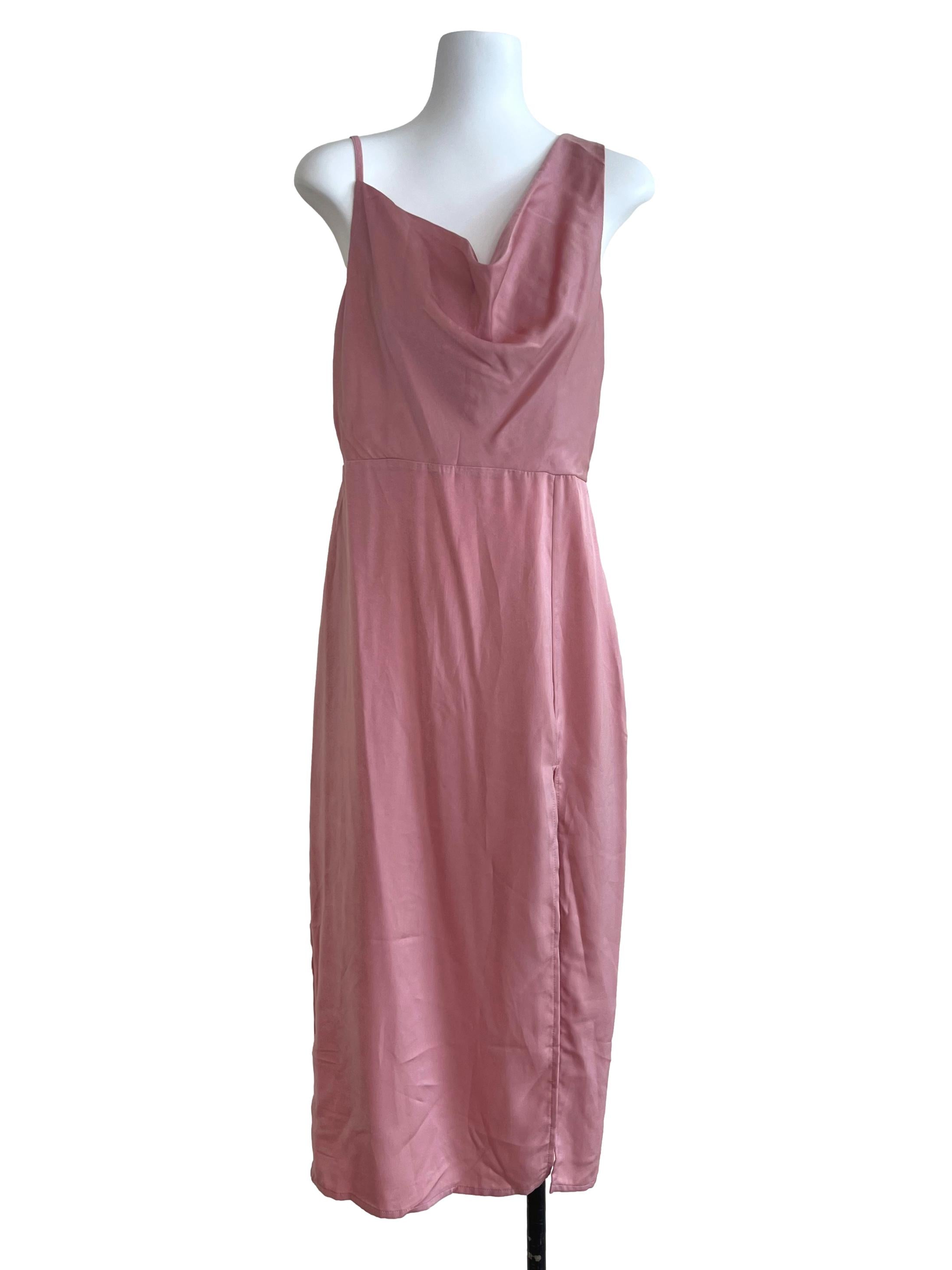 Pink Satin Dress | REFASH