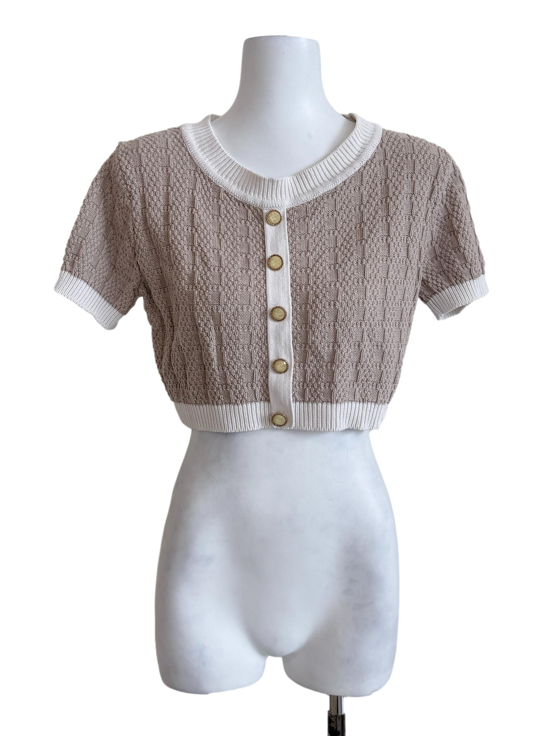 Tortilla Brown Knit Top