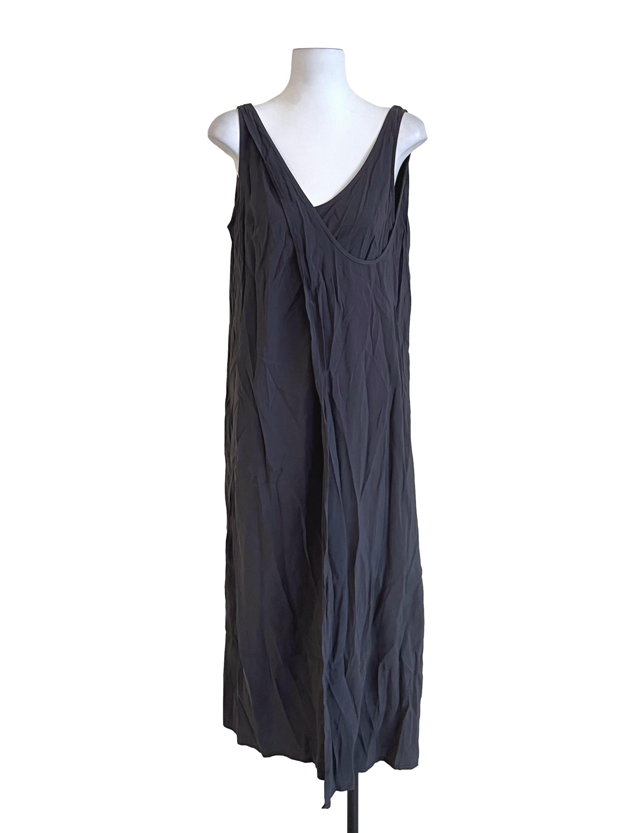 Shadow Grey Slanted Baggy Tank Dress LB
