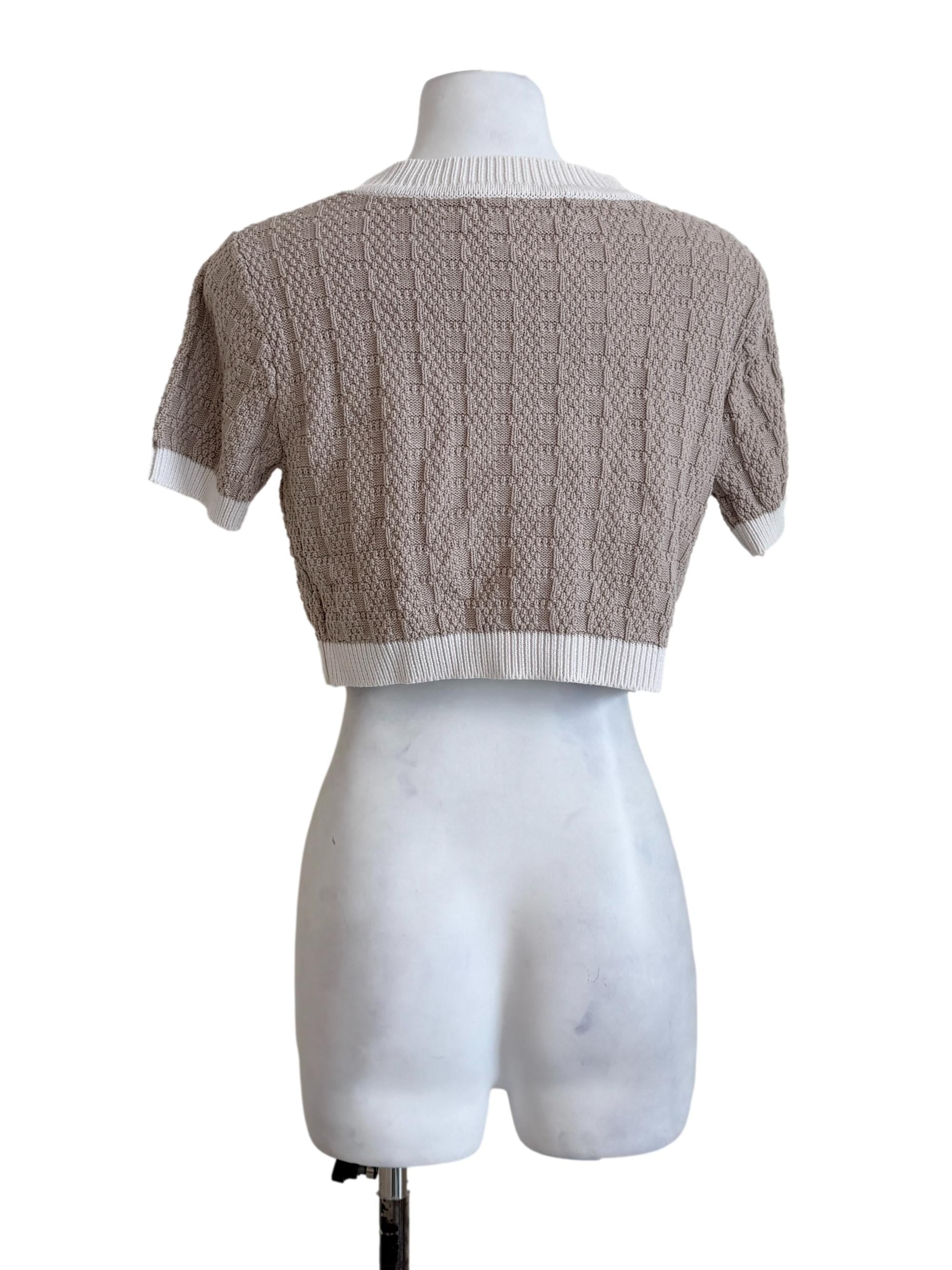Tortilla Brown Knit Top