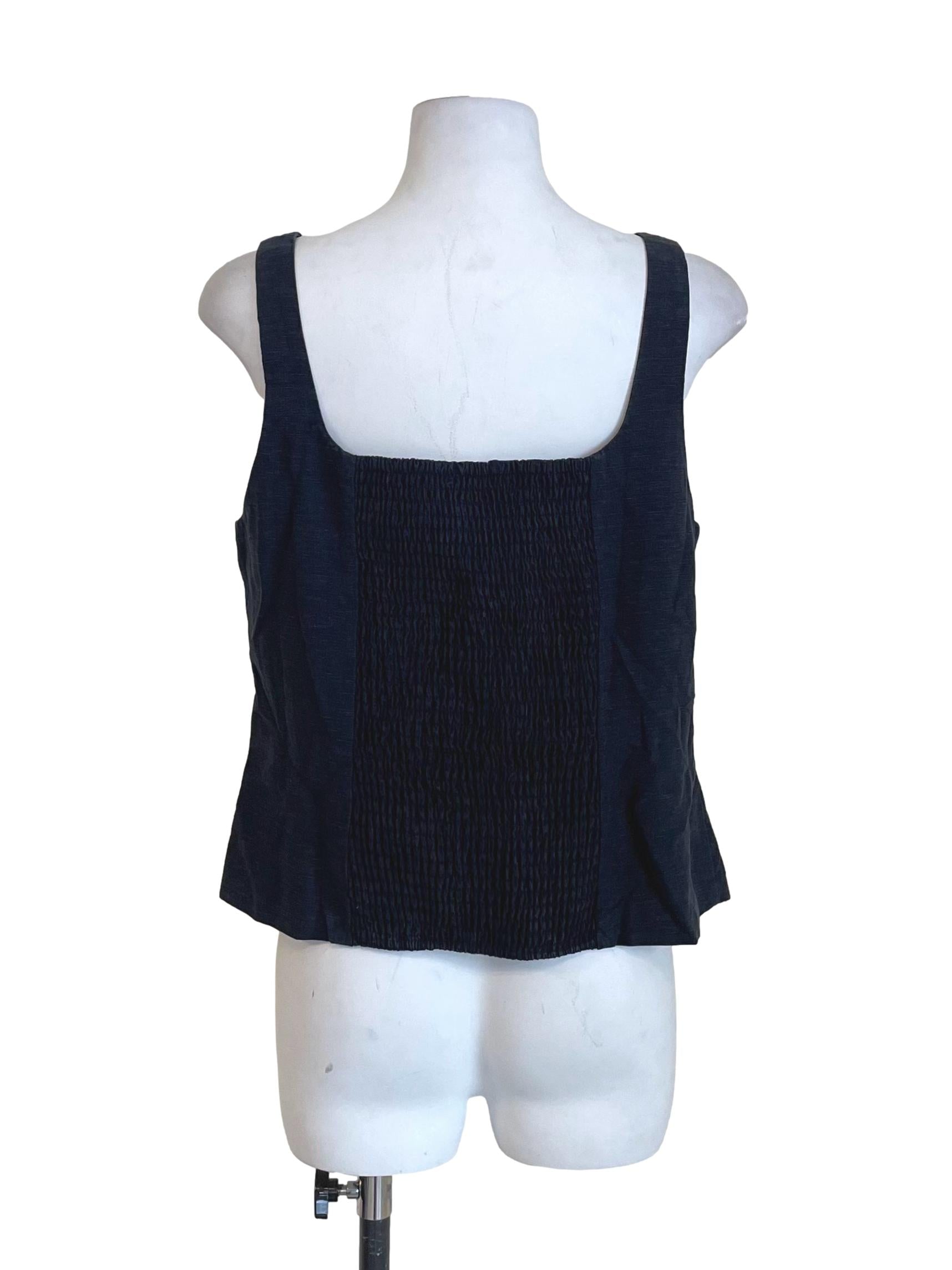 Dark Spruce Blue Button Down Camisole TEM