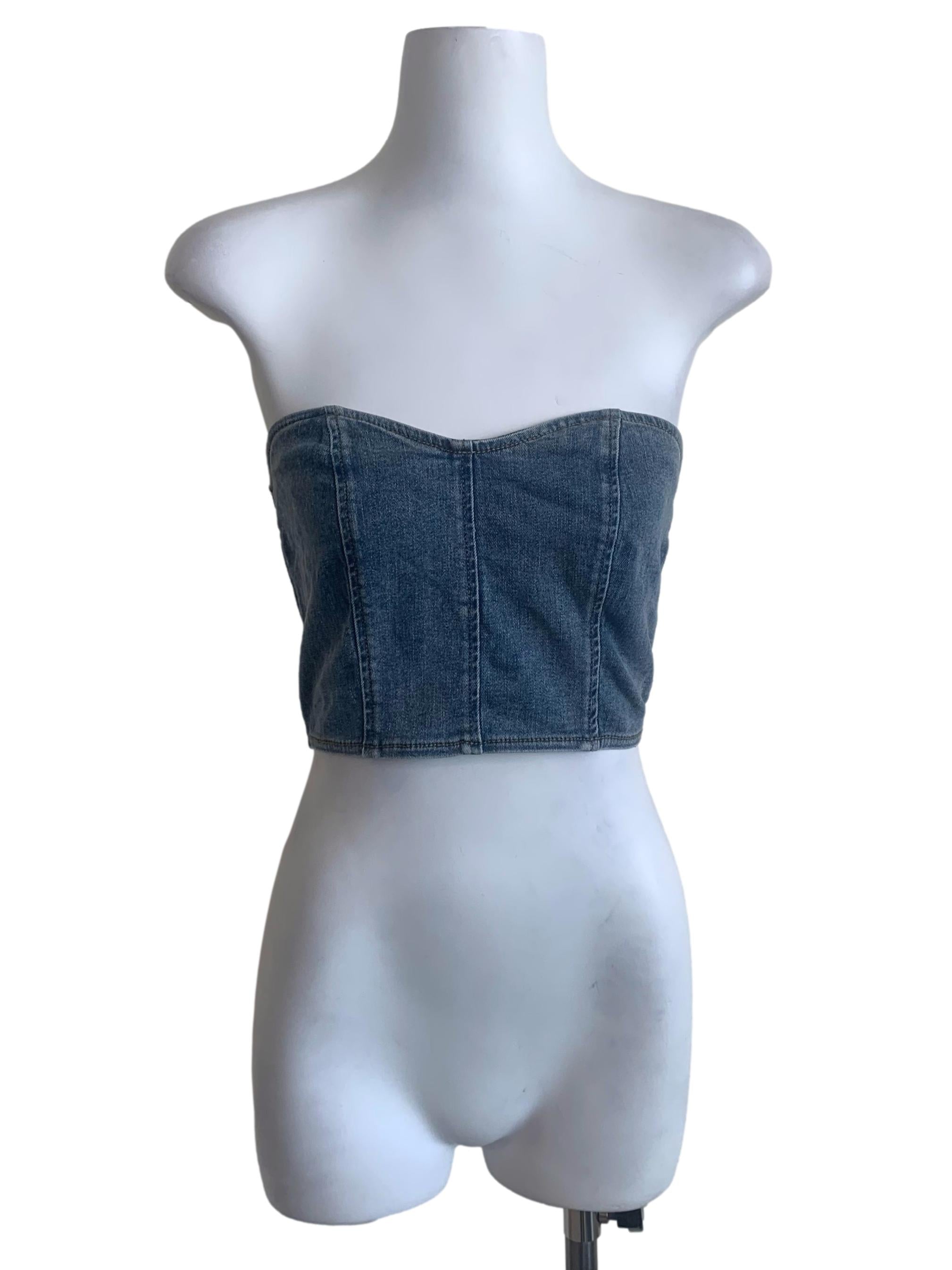 Denim Blue Corset Top