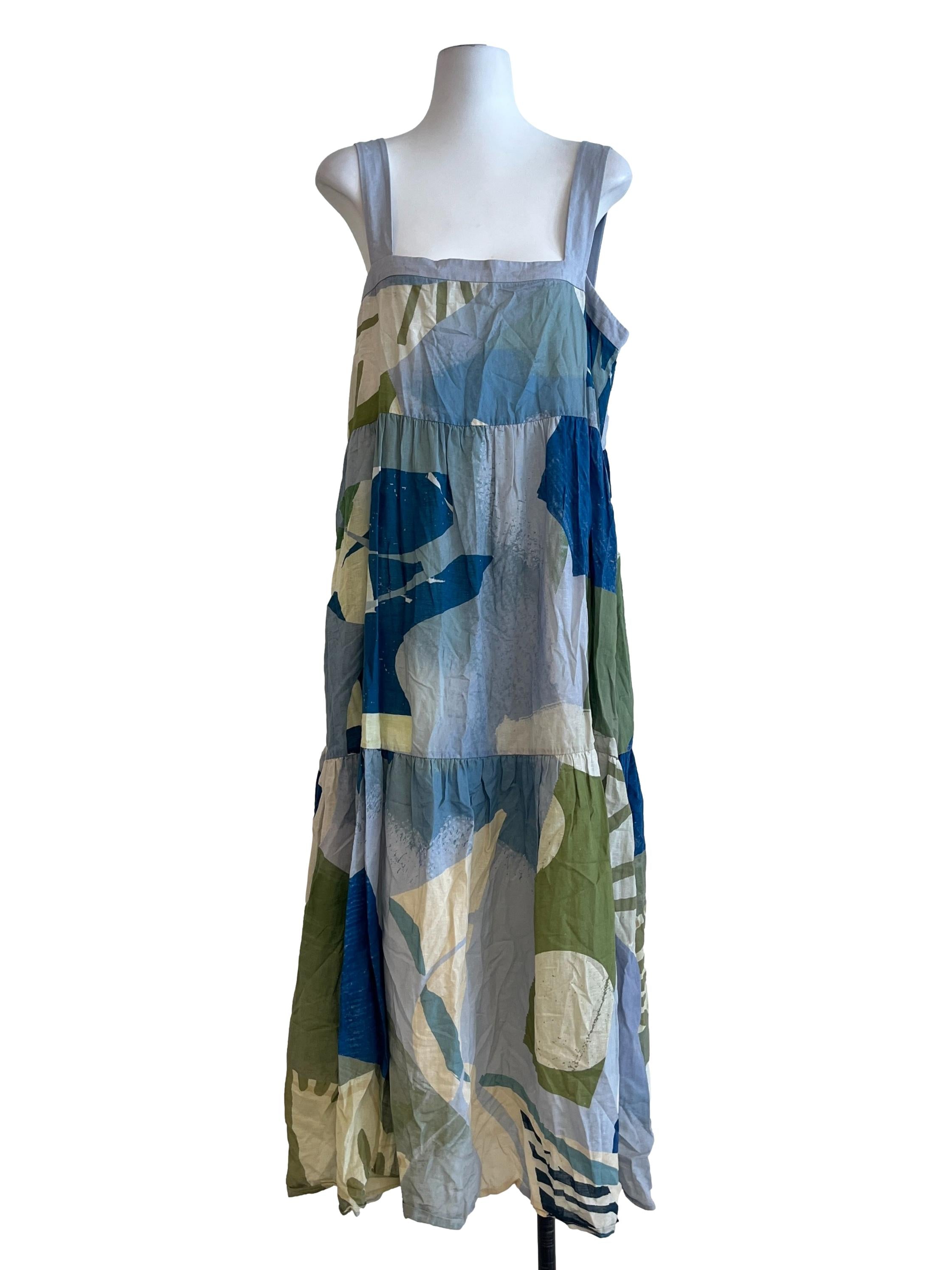 Blue La Risa Cotton Tiered Dress OSN