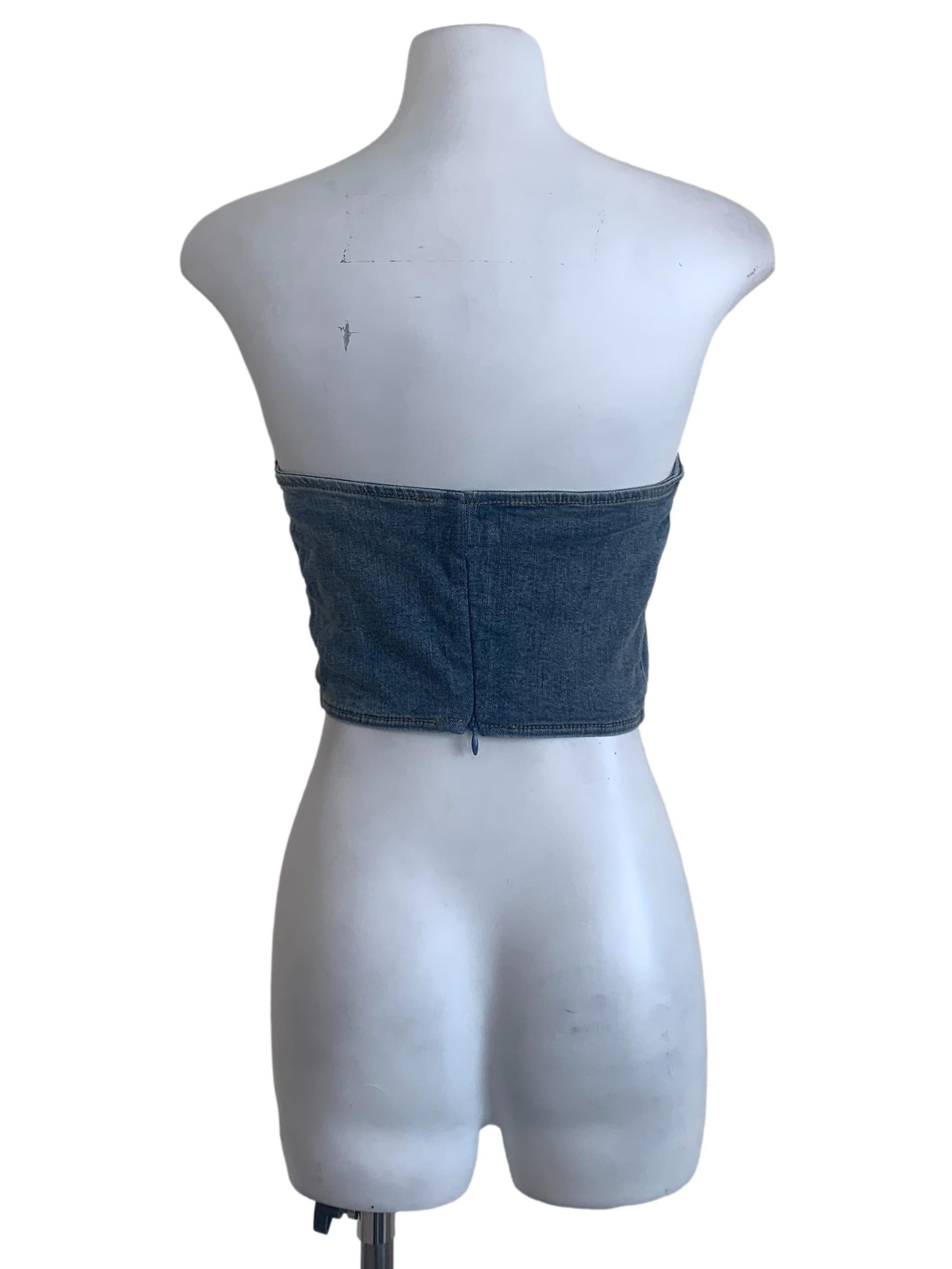 Denim Blue Corset Top