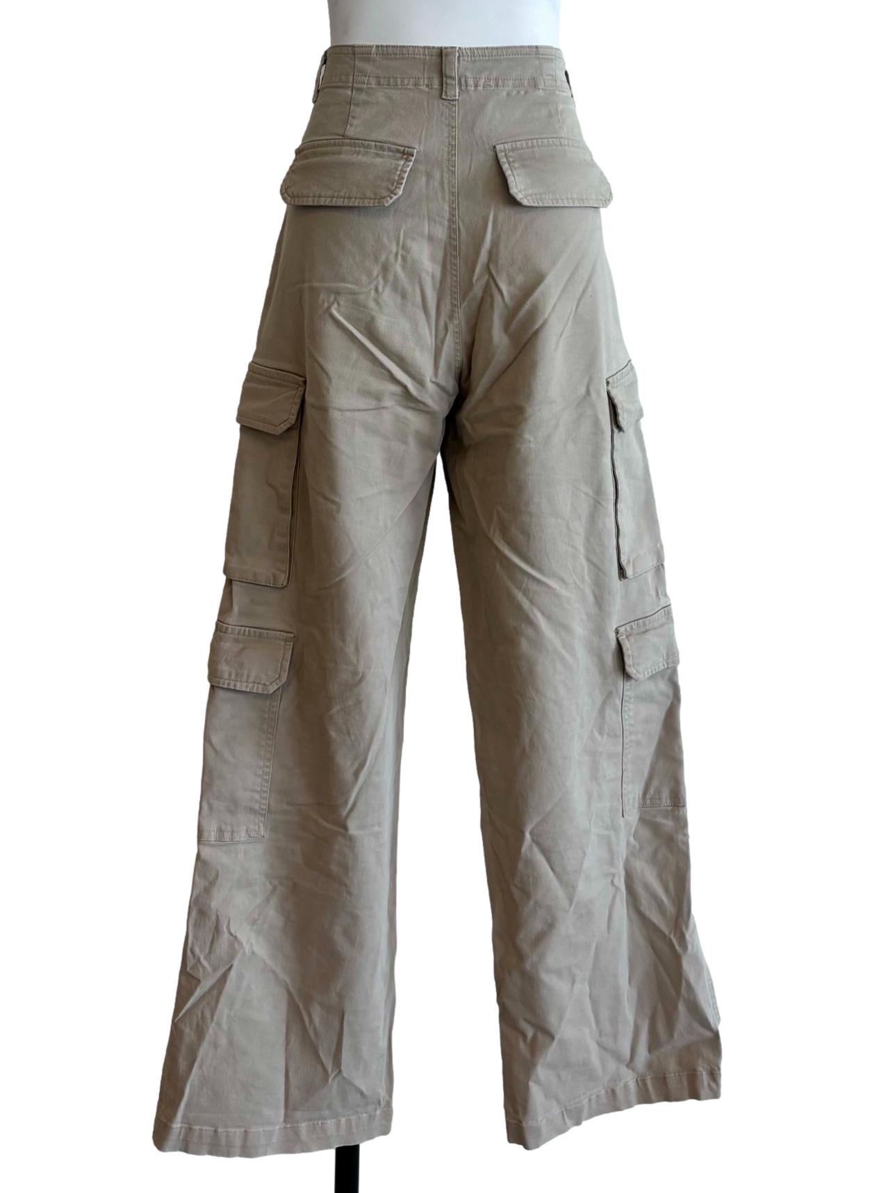 Bone Beige Cargo Pants