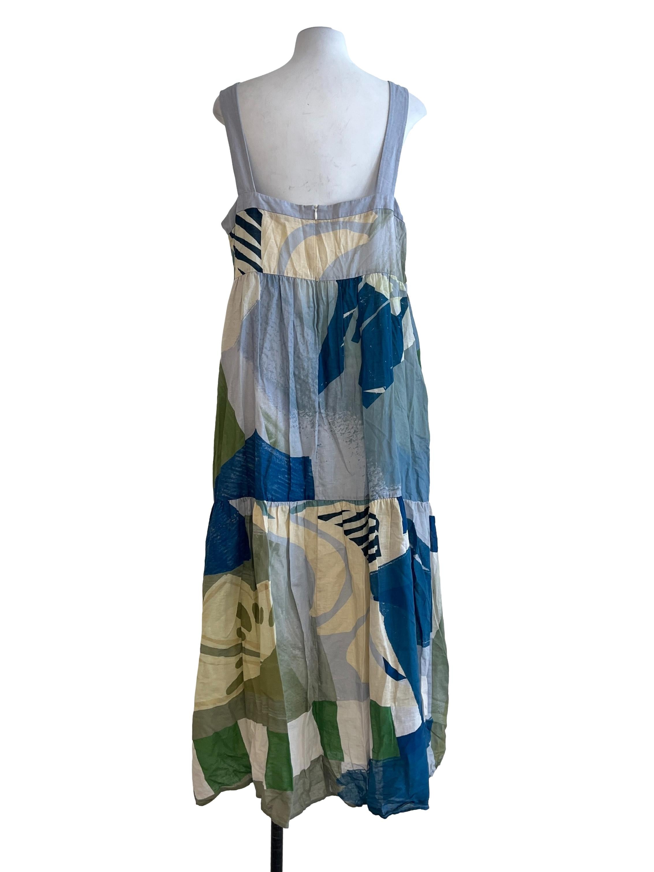 Blue La Risa Cotton Tiered Dress OSN