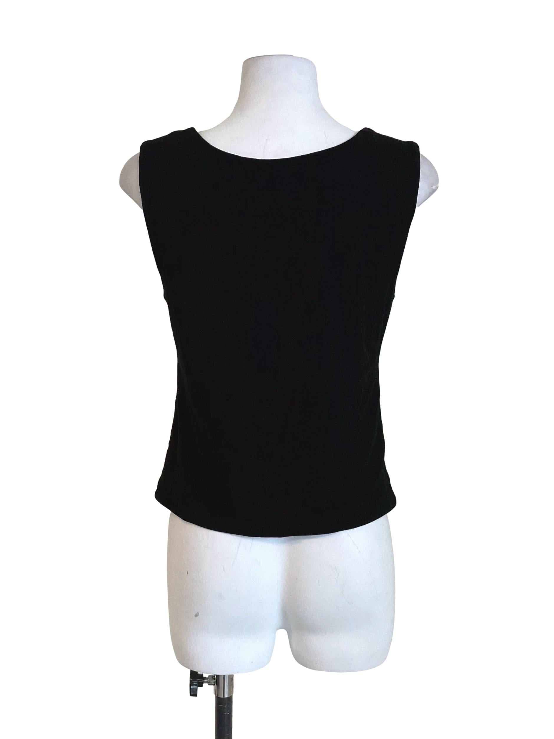 Black Ribbon Petite Sleeveless Top