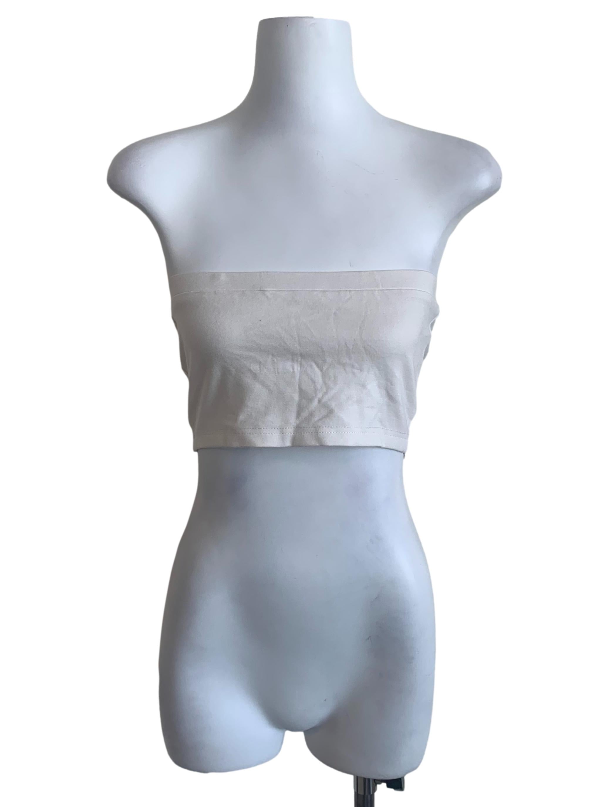 Chiffon White Tube Top TTR