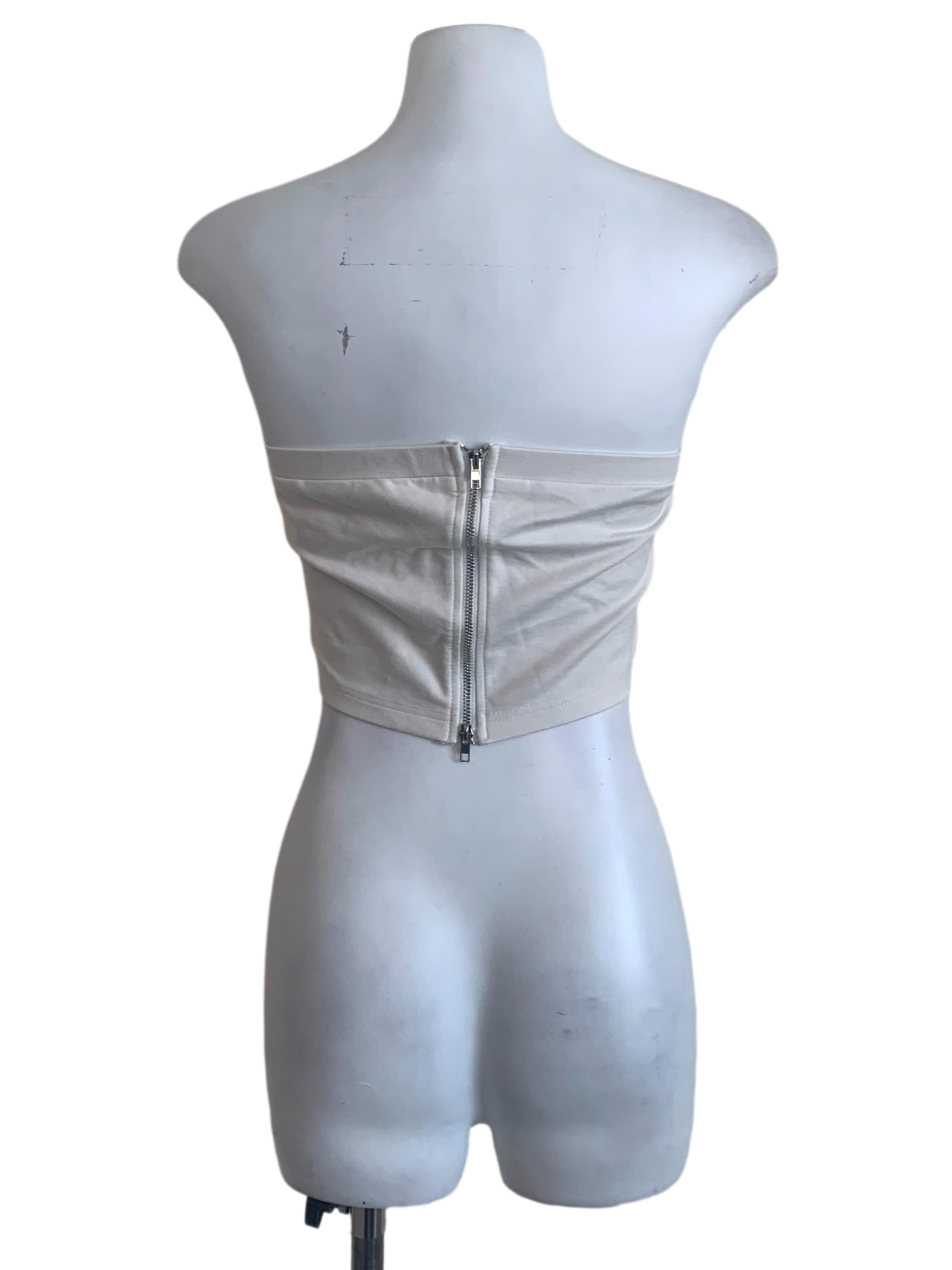 Chiffon White Tube Top TTR