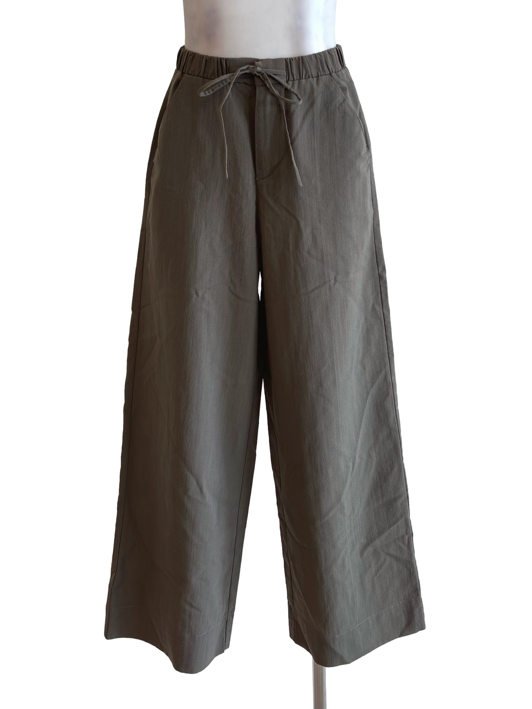 Moss Green Wide Leg Pant