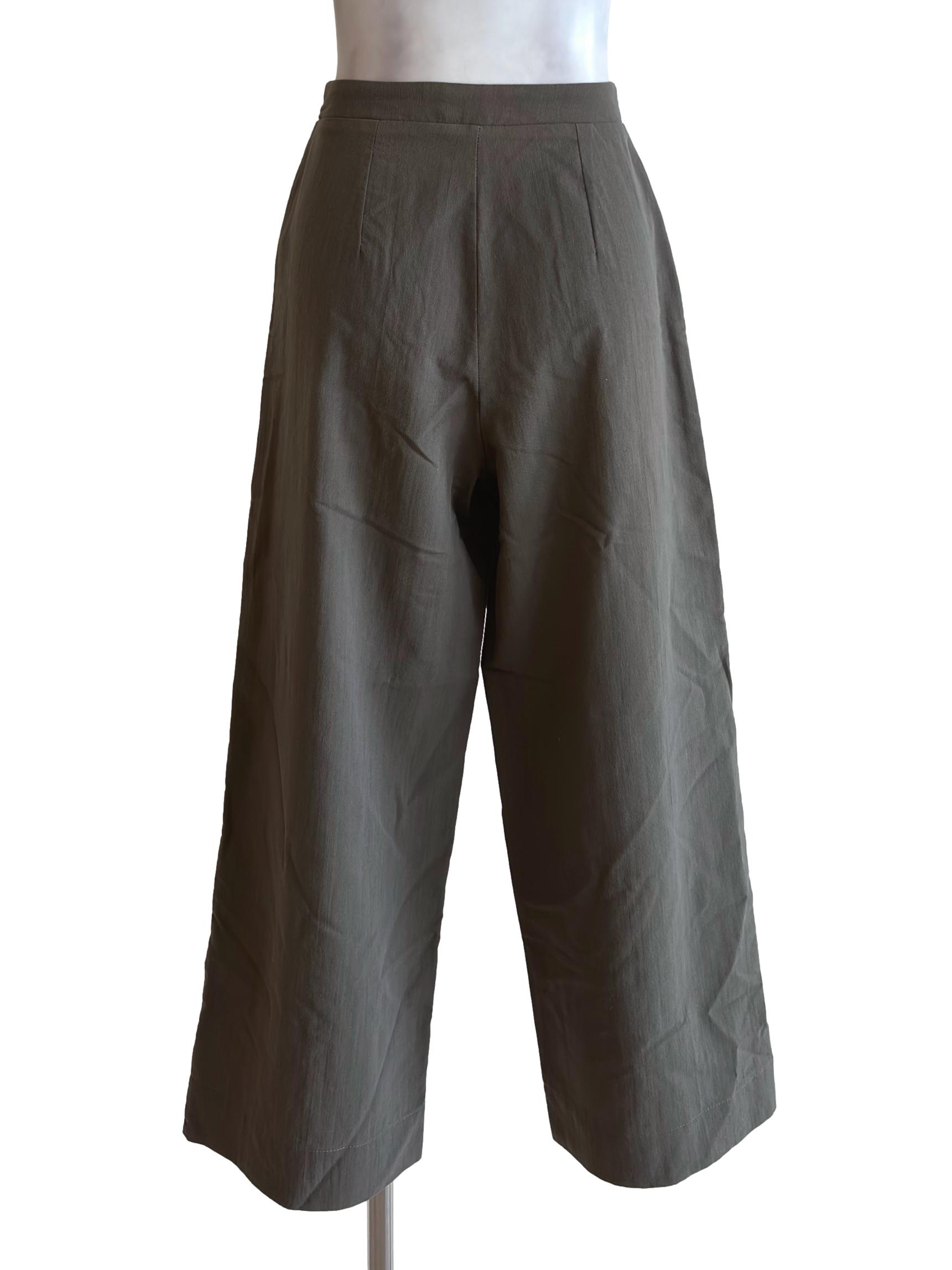 Moss Green Wide Leg Pant