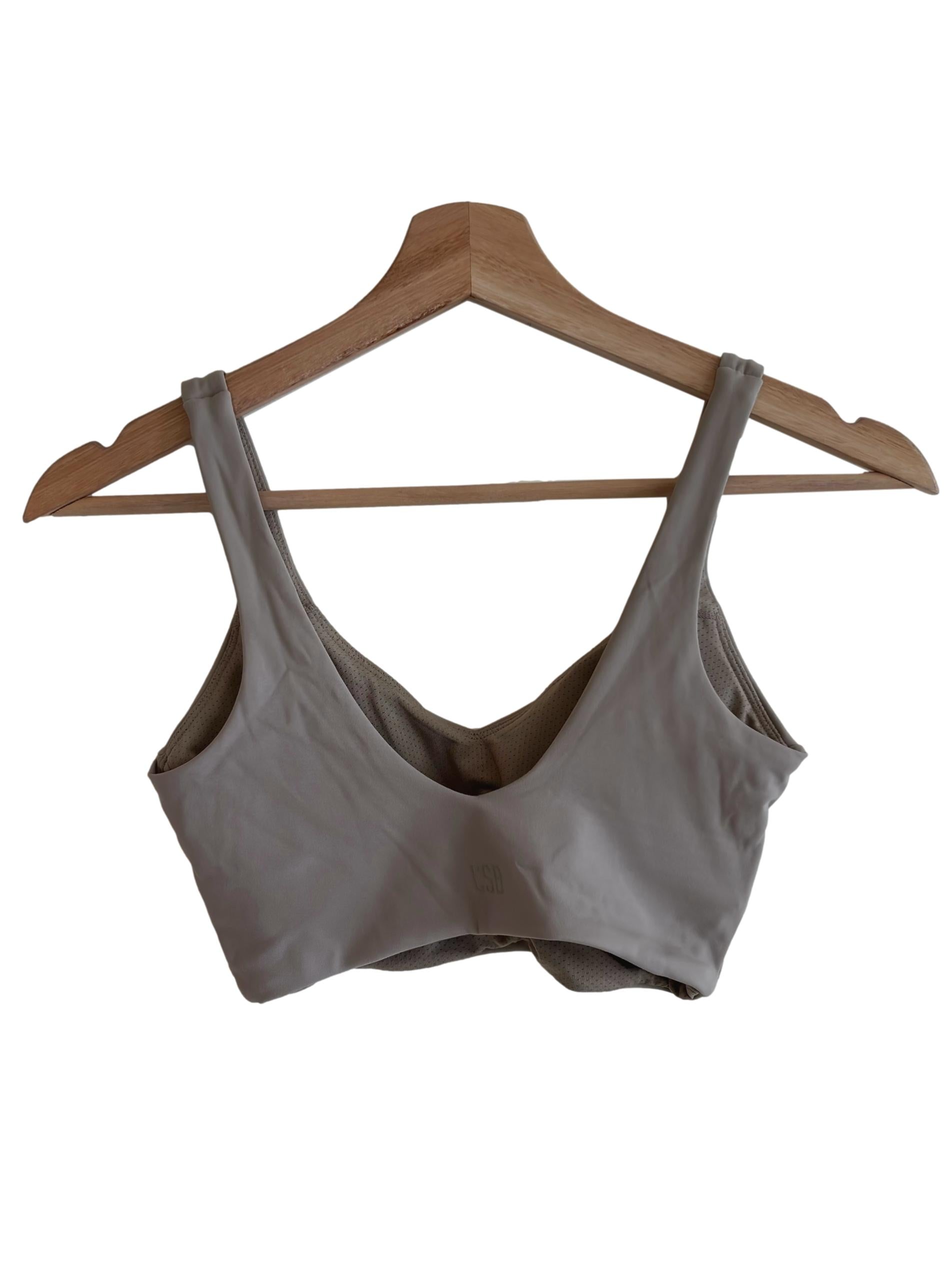 Light Tawny Brown Active Sports Bra