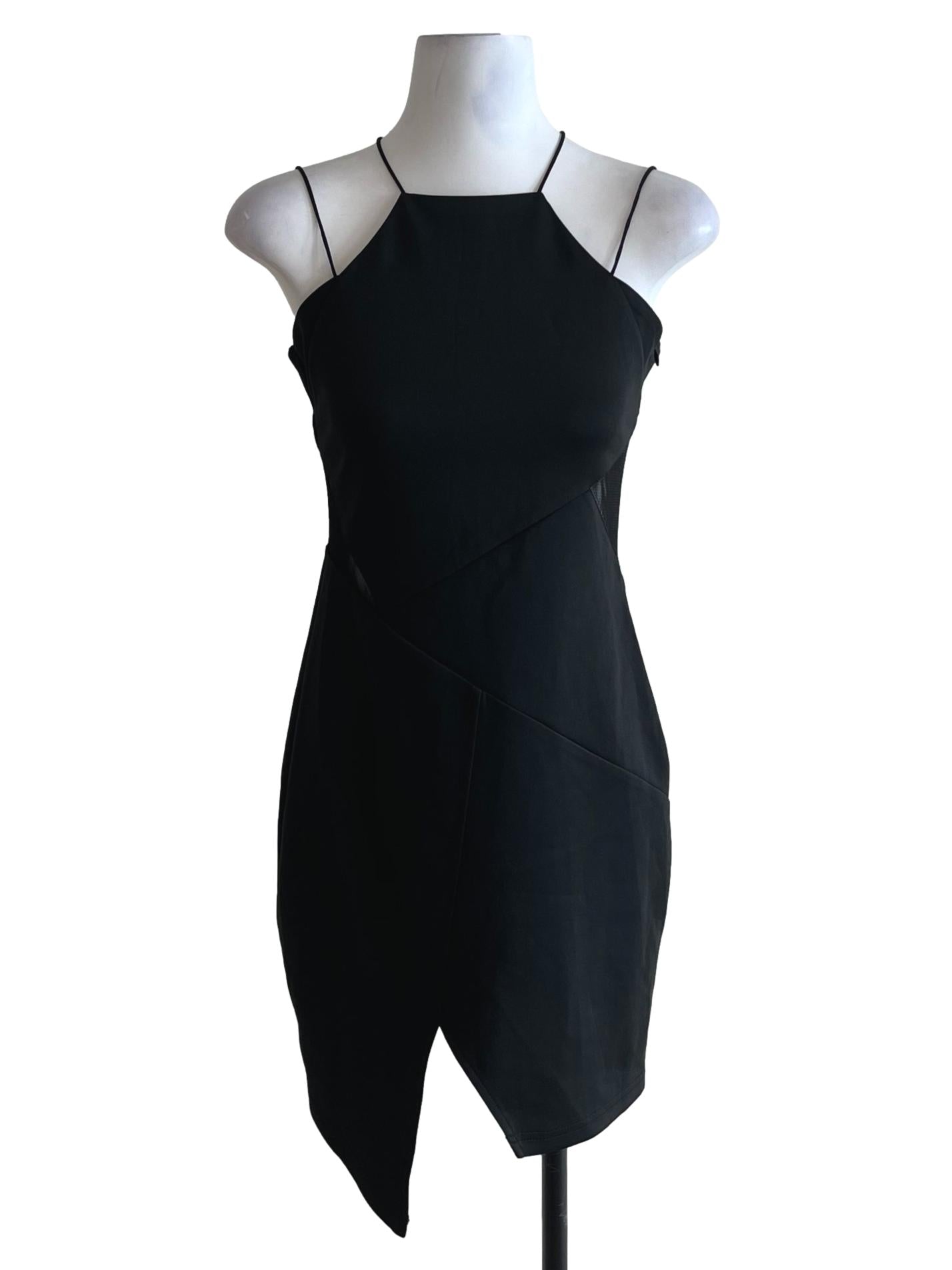 Black Strappy A-Line Dress