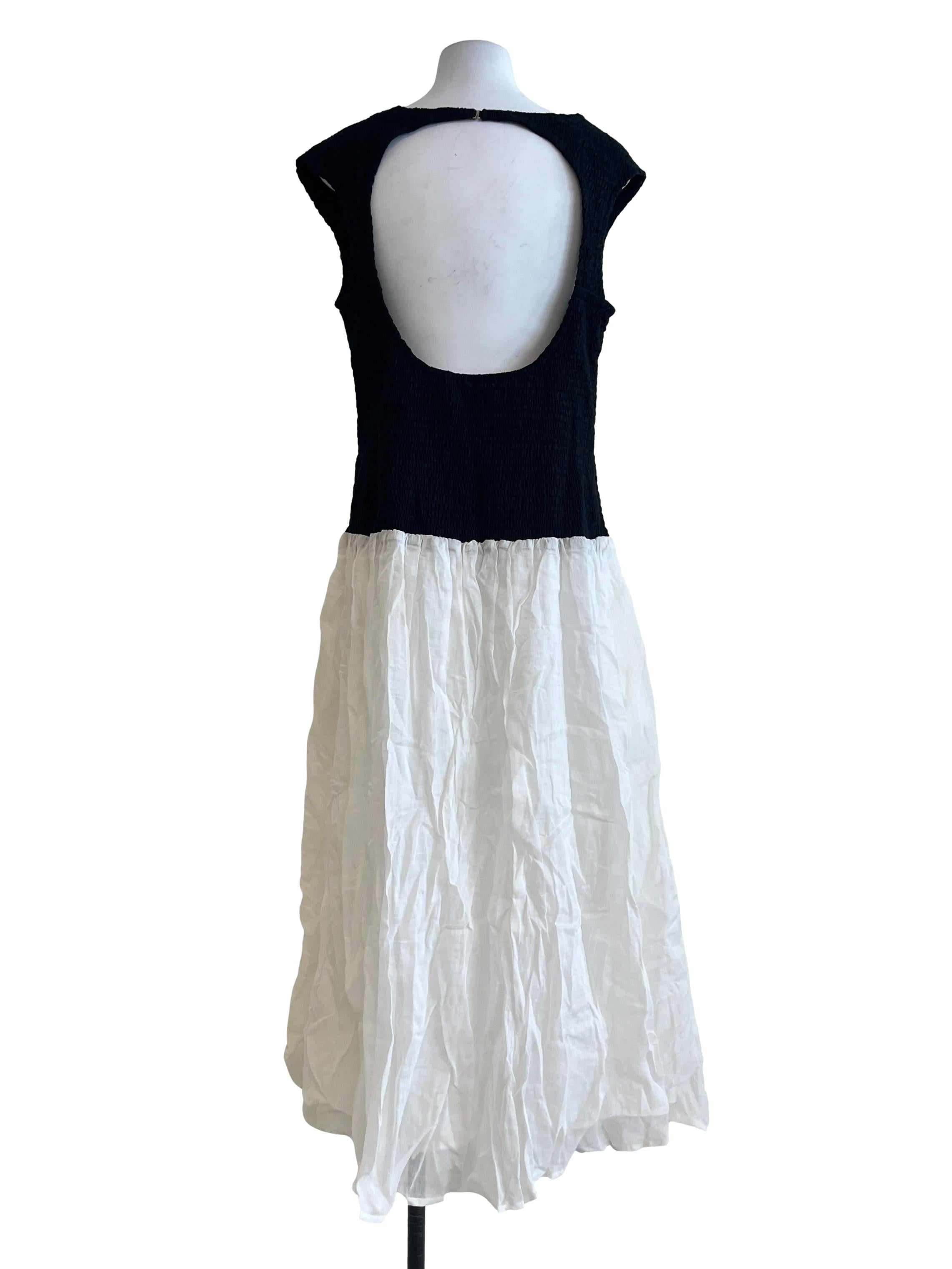 Ink Black Drop Waist Sleeveless Dress CM