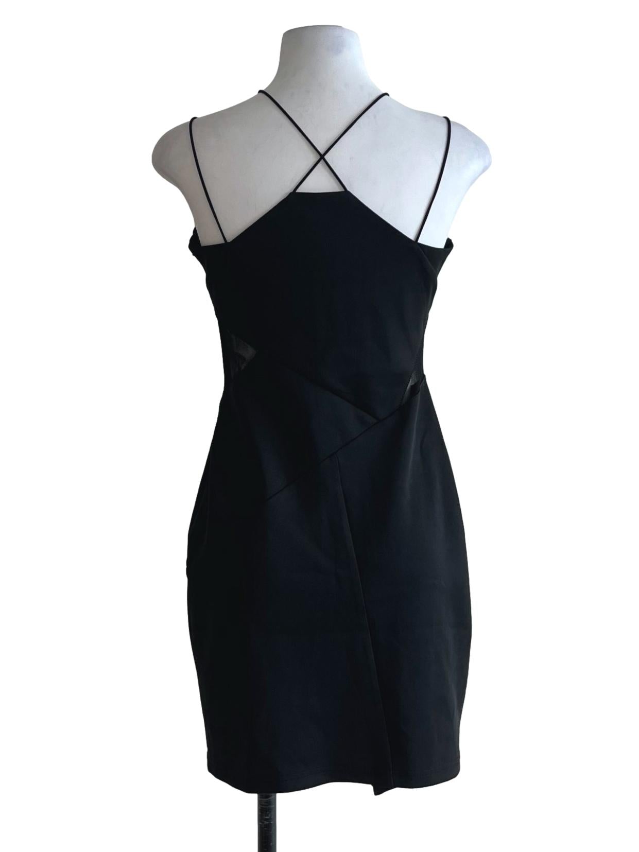 Black Strappy A-Line Dress