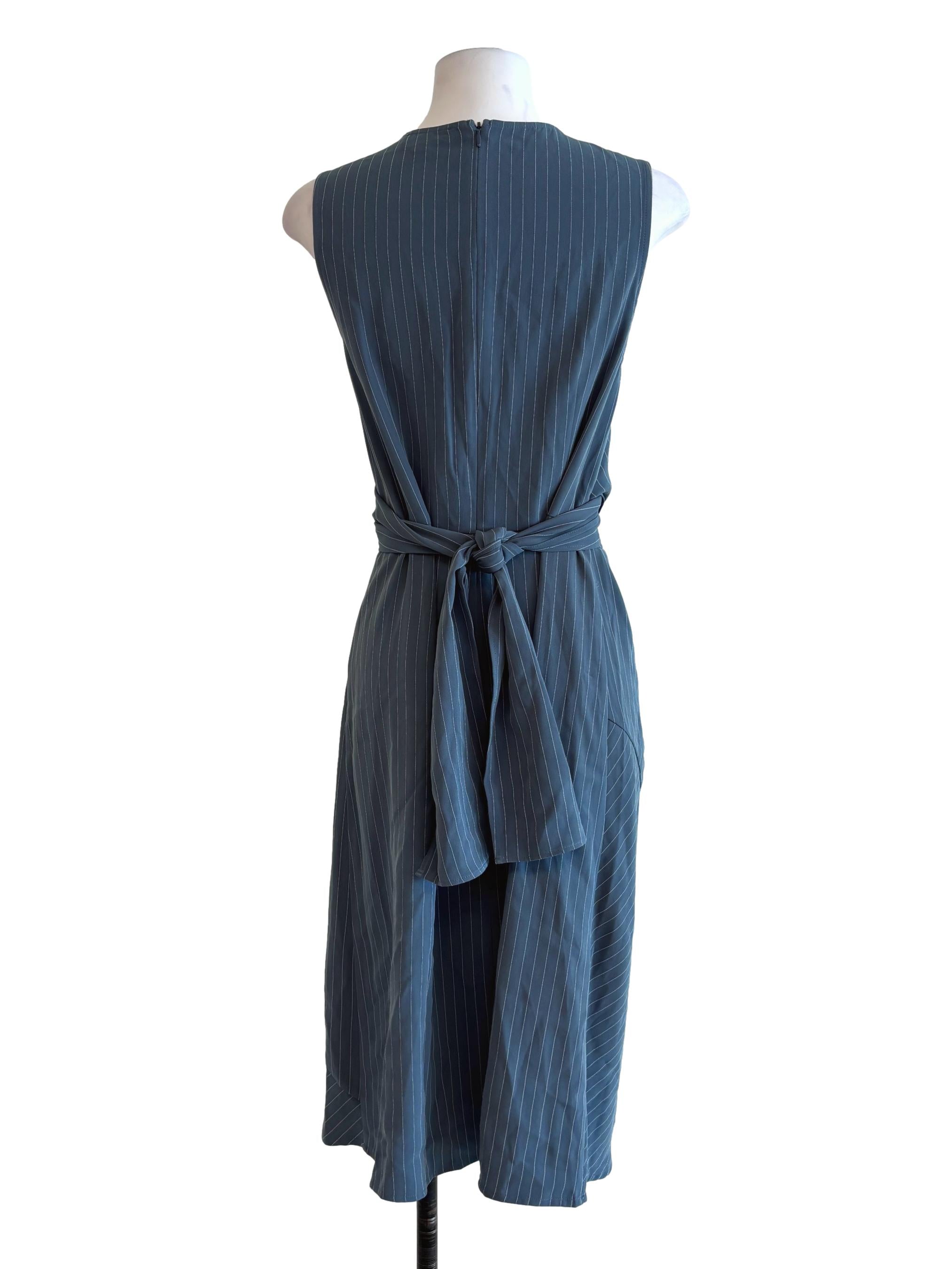 Stone Blue Striped Sheath Dress LB