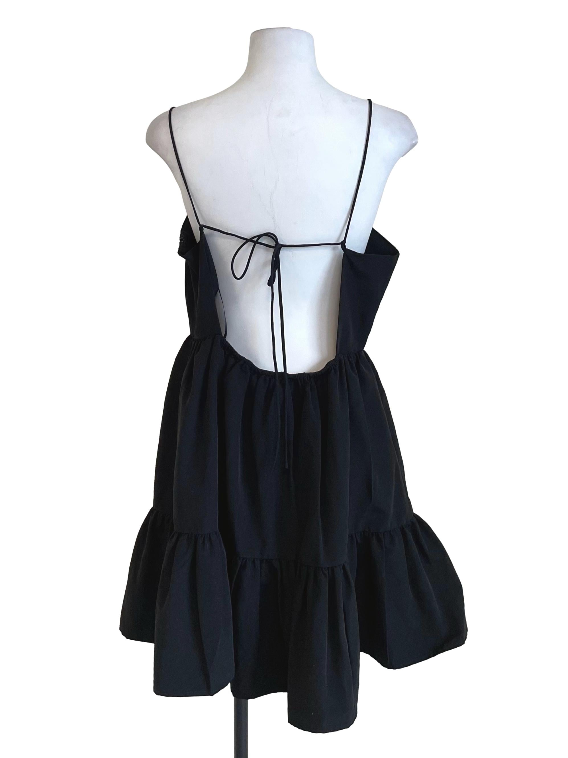 Black Tiered Babydoll Dress LB