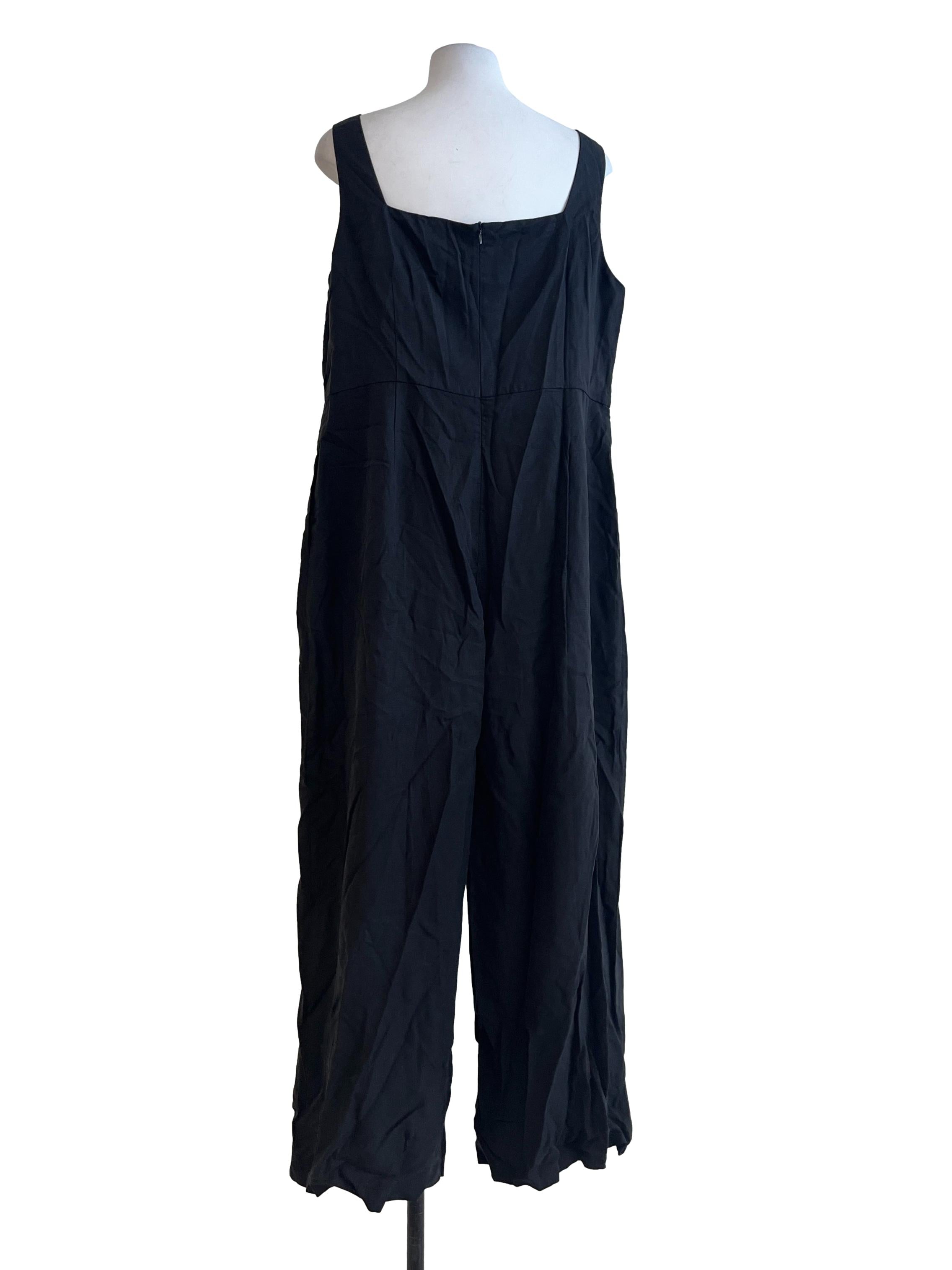 Black Square-Neck Jumpsuit OSN