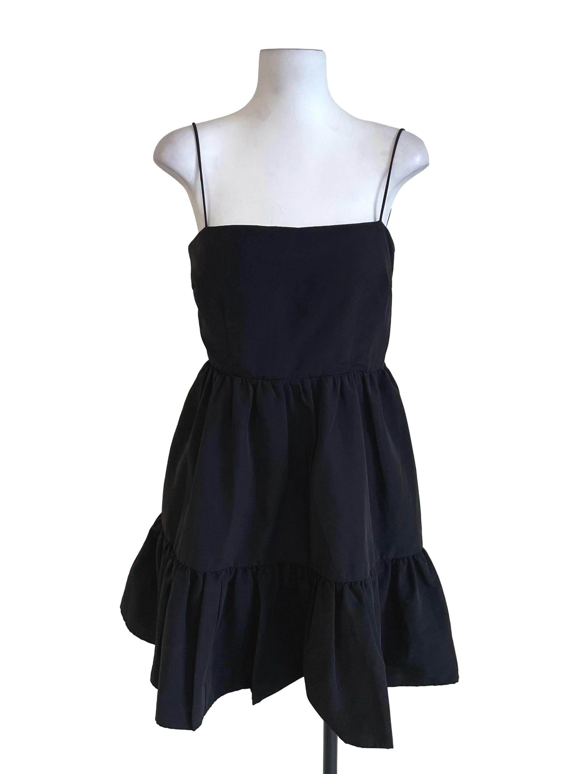 Black Tiered Babydoll Dress LB