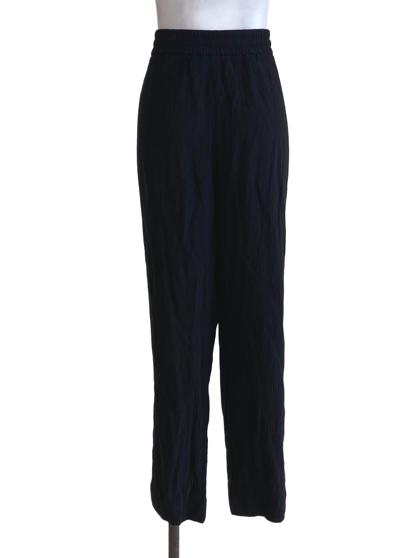 Ted Baker Black Textured Long Pants | REFASH