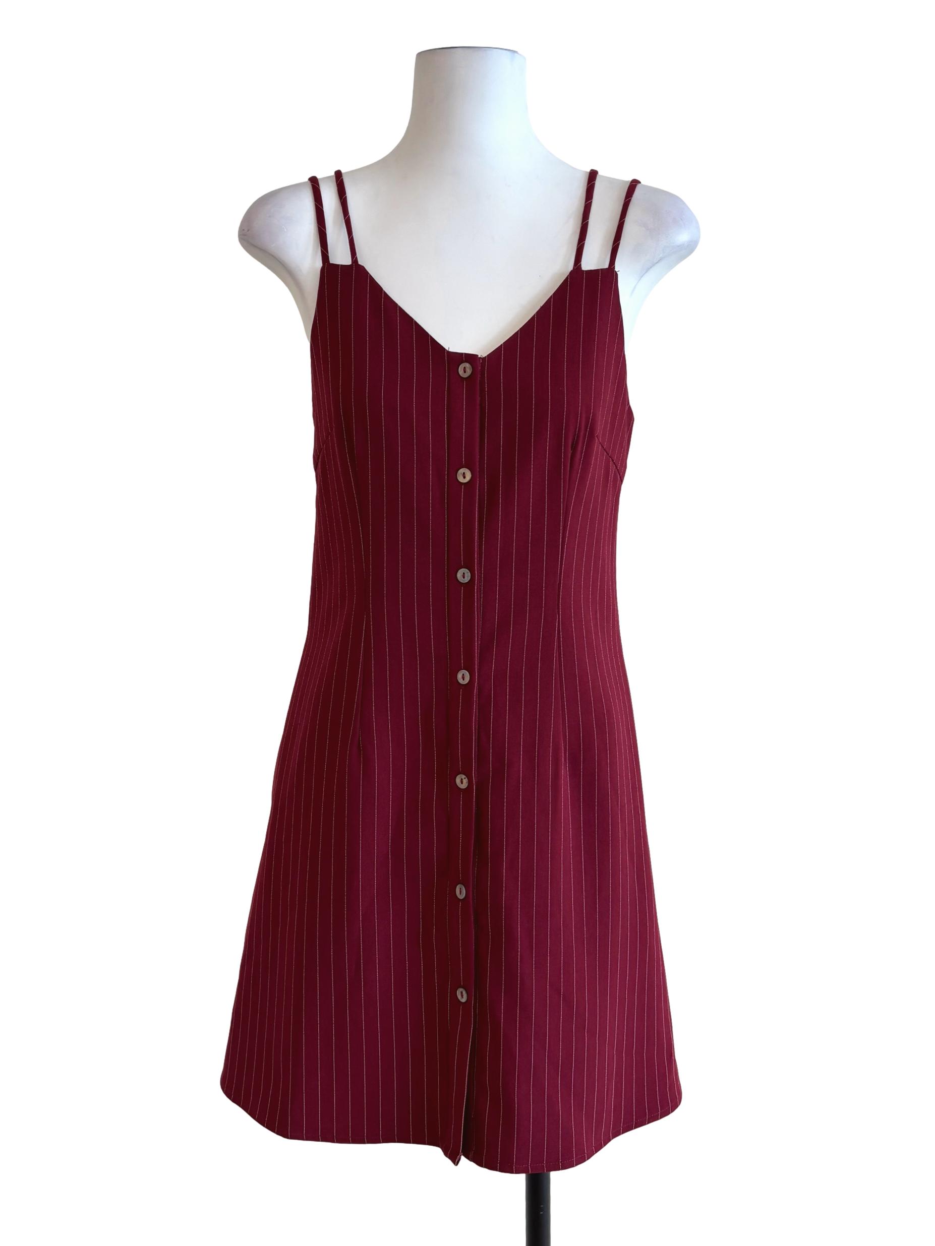 Scarlet Red Double Strap Mini Dress LB