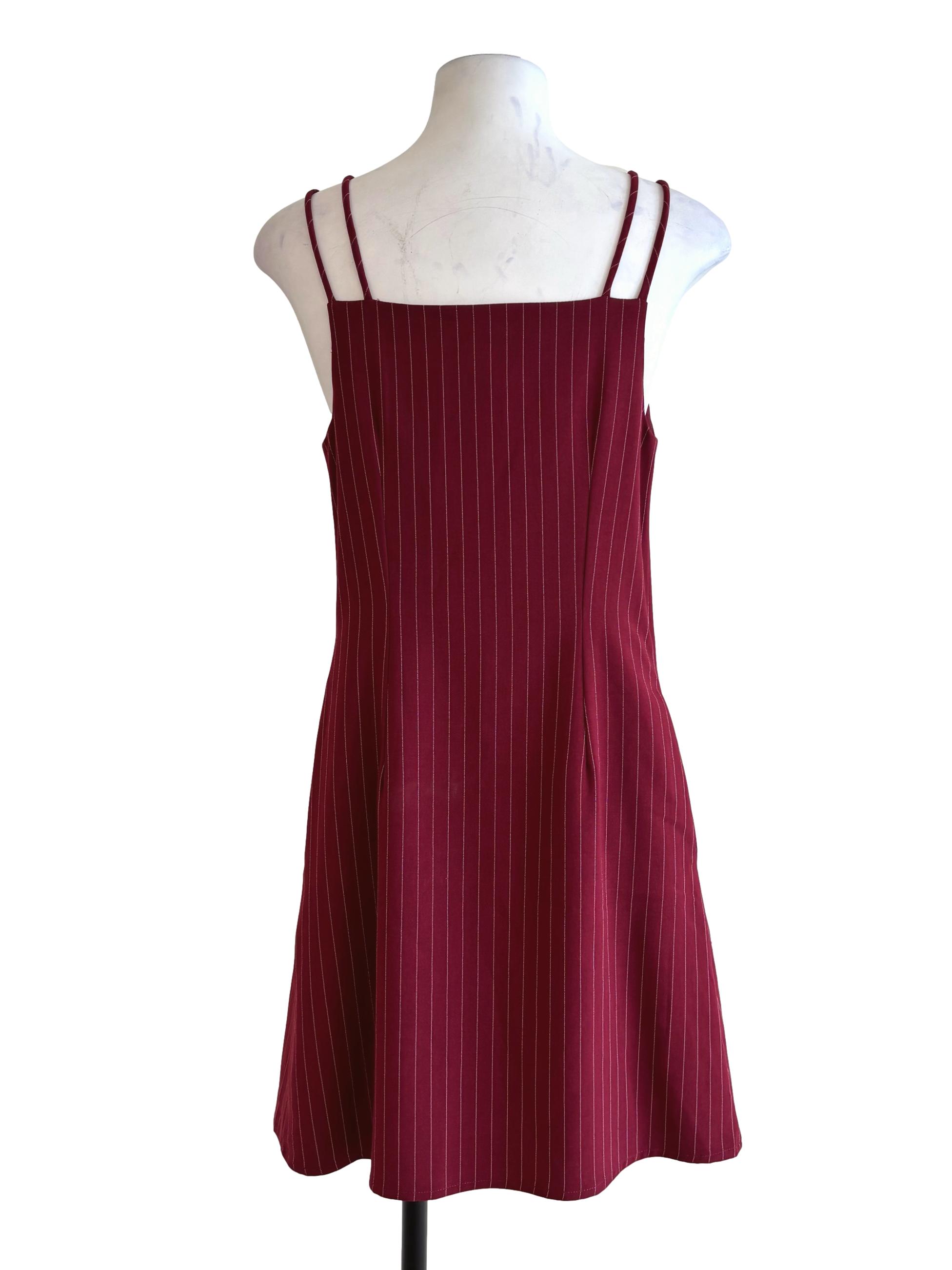 Scarlet Red Double Strap Mini Dress LB