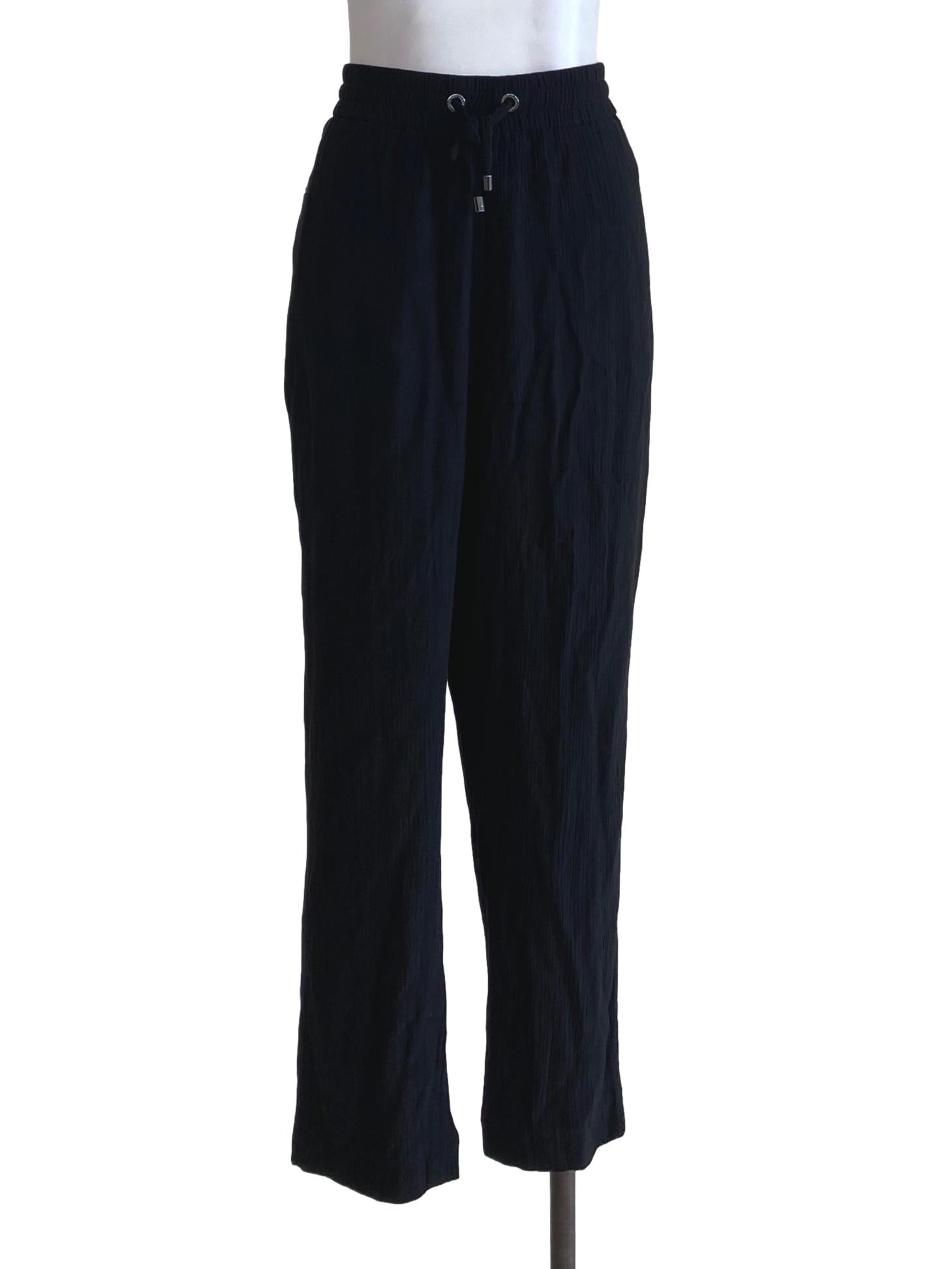 Ted Baker Black Textured Long Pants | REFASH