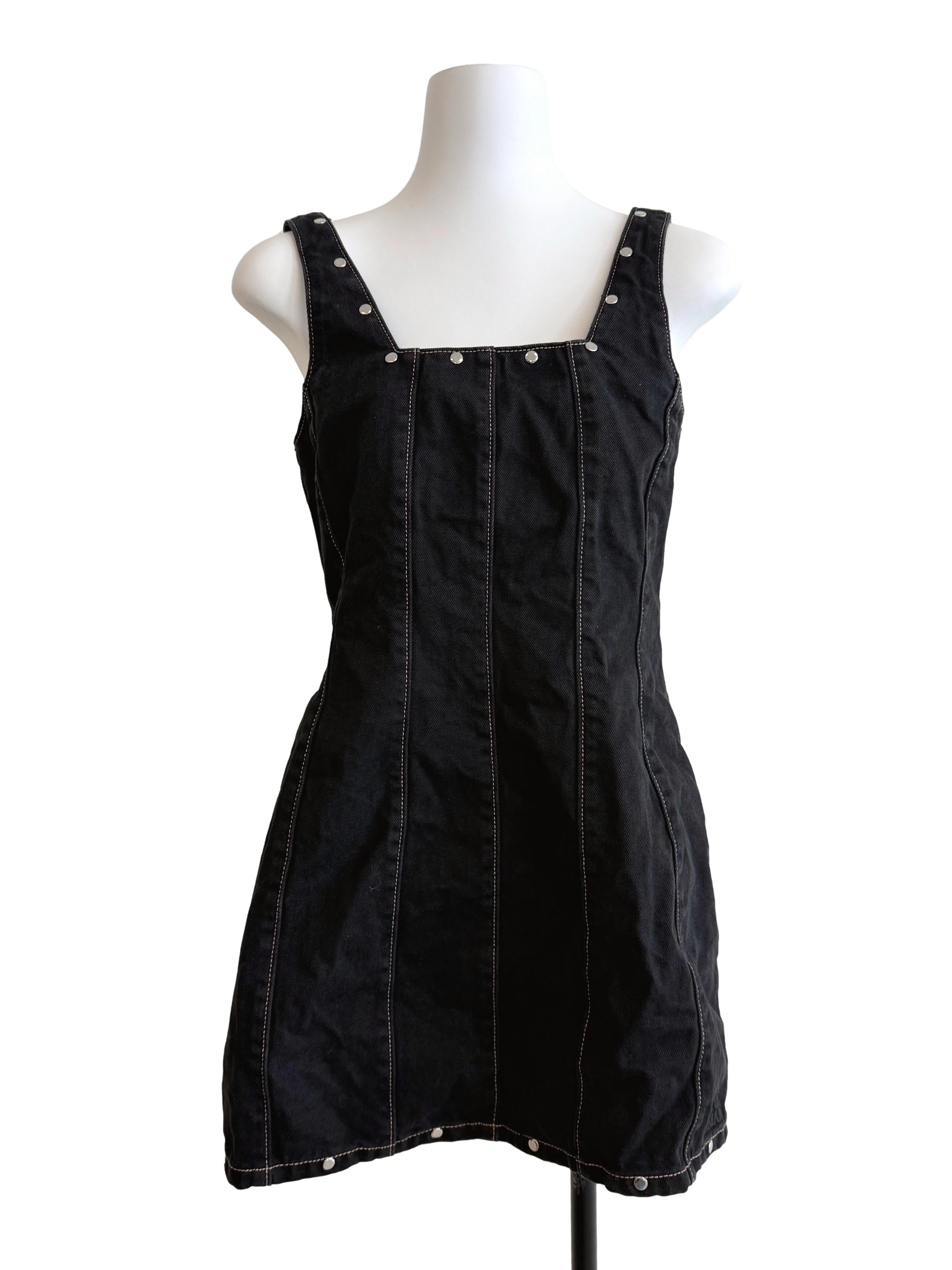 Black Denim Shift Dress
