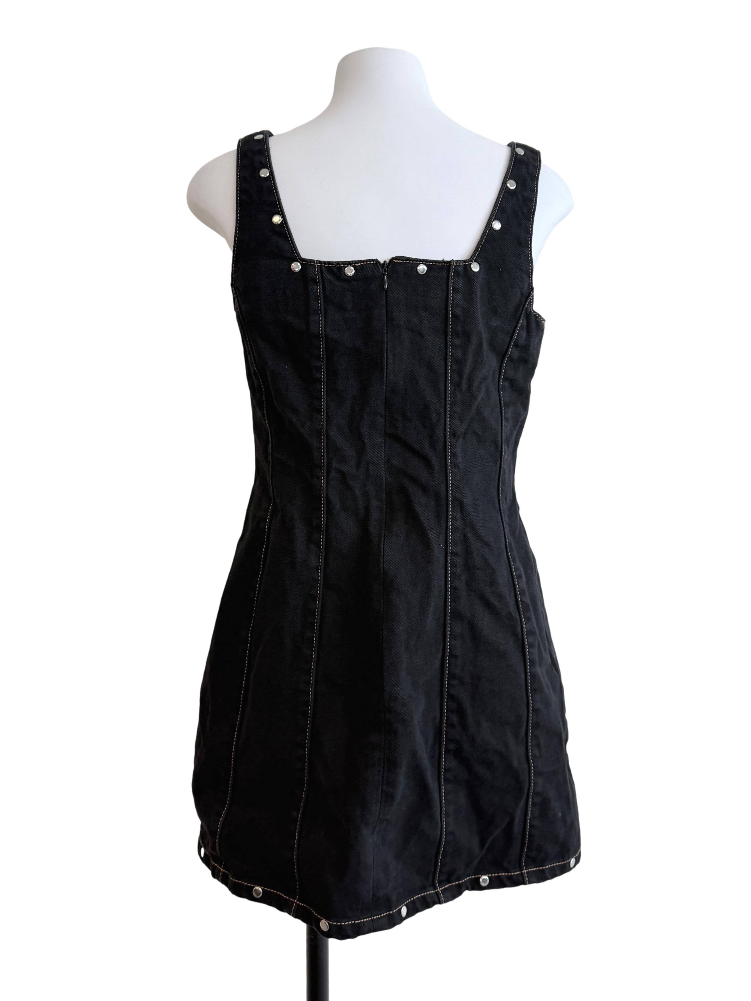 Black Denim Shift Dress