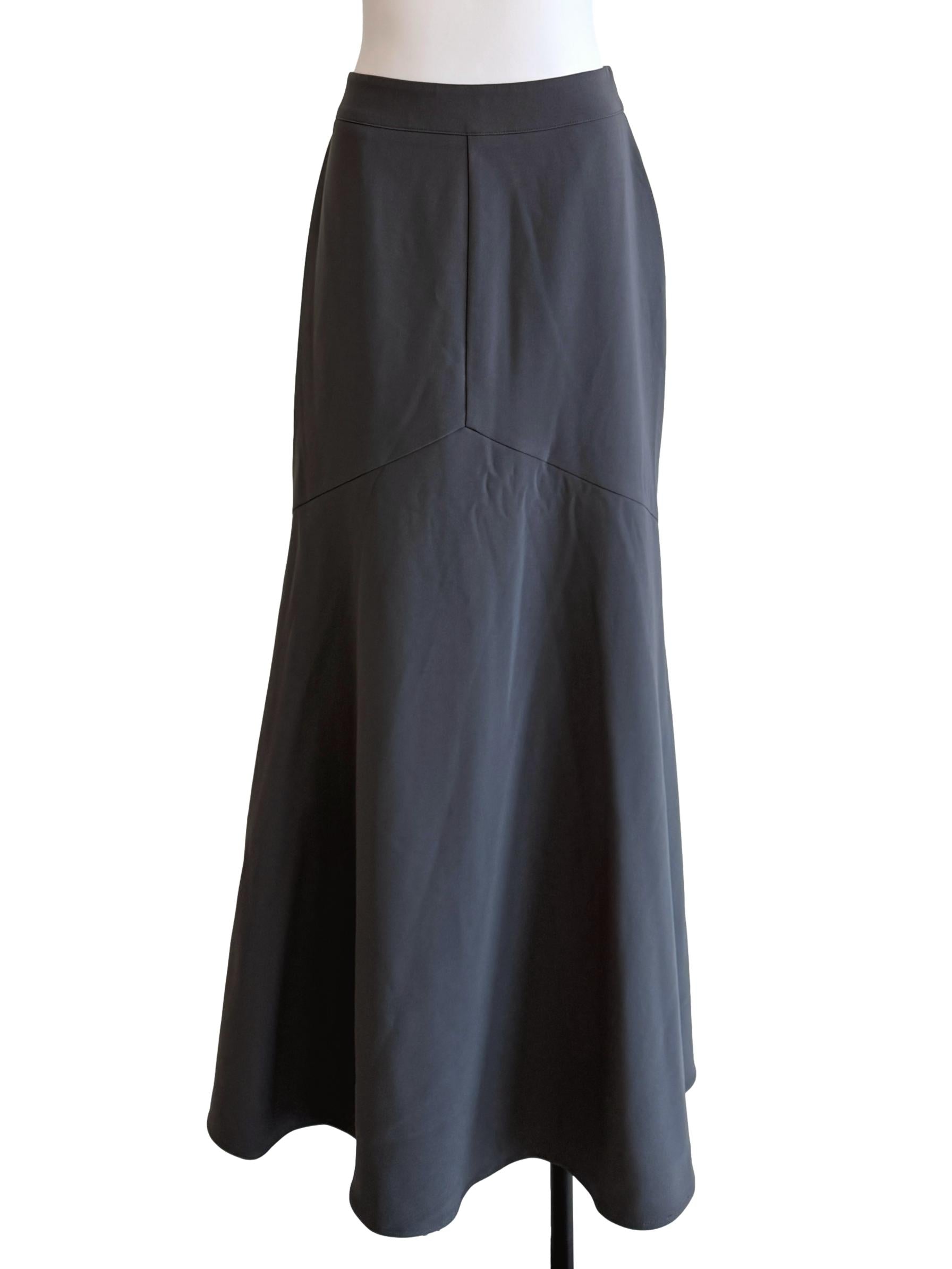 Smoke Grey Godet Skirt